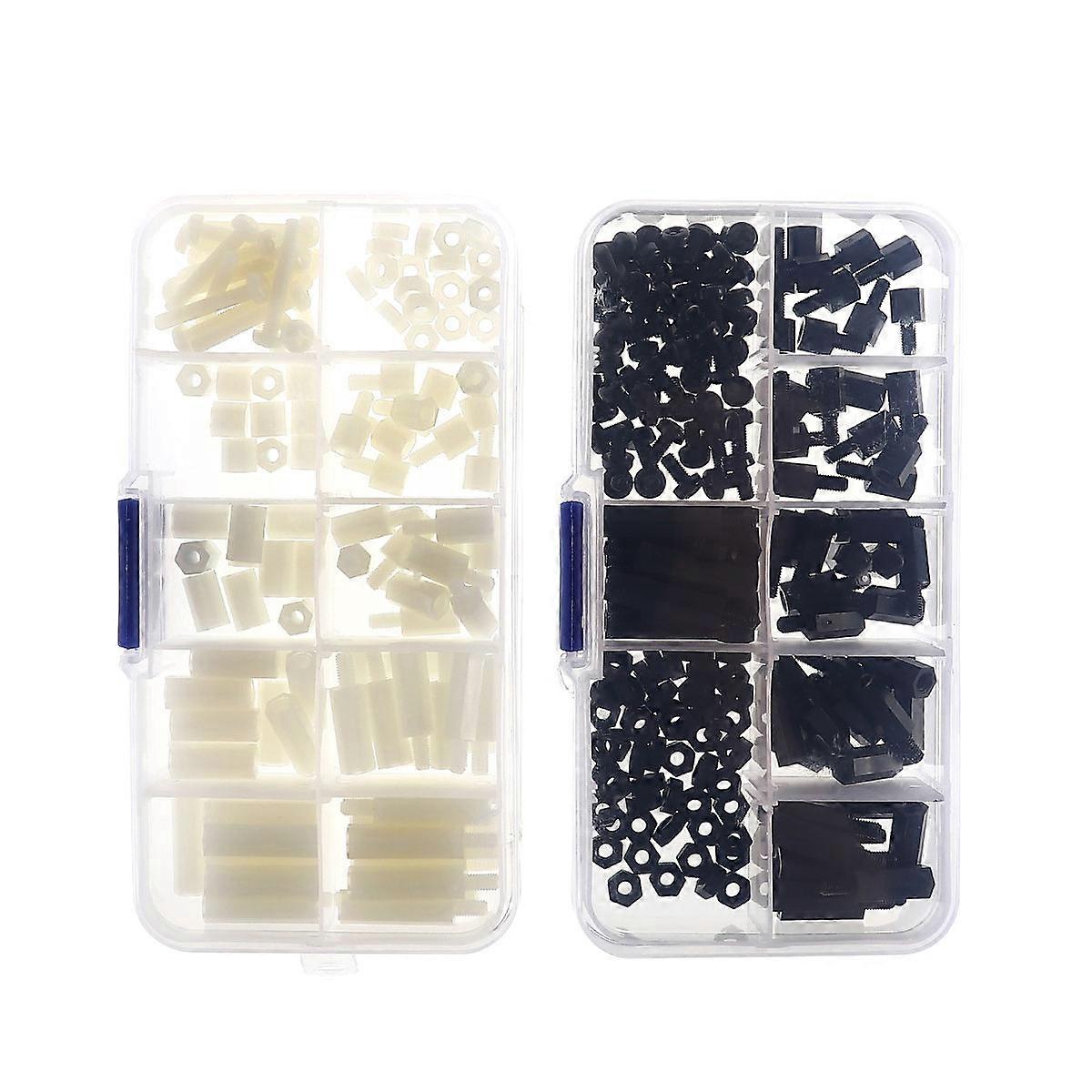 Nylon Spacers Screw Nut Plastic Stand-Off Accessories Kit 900Pcs Set