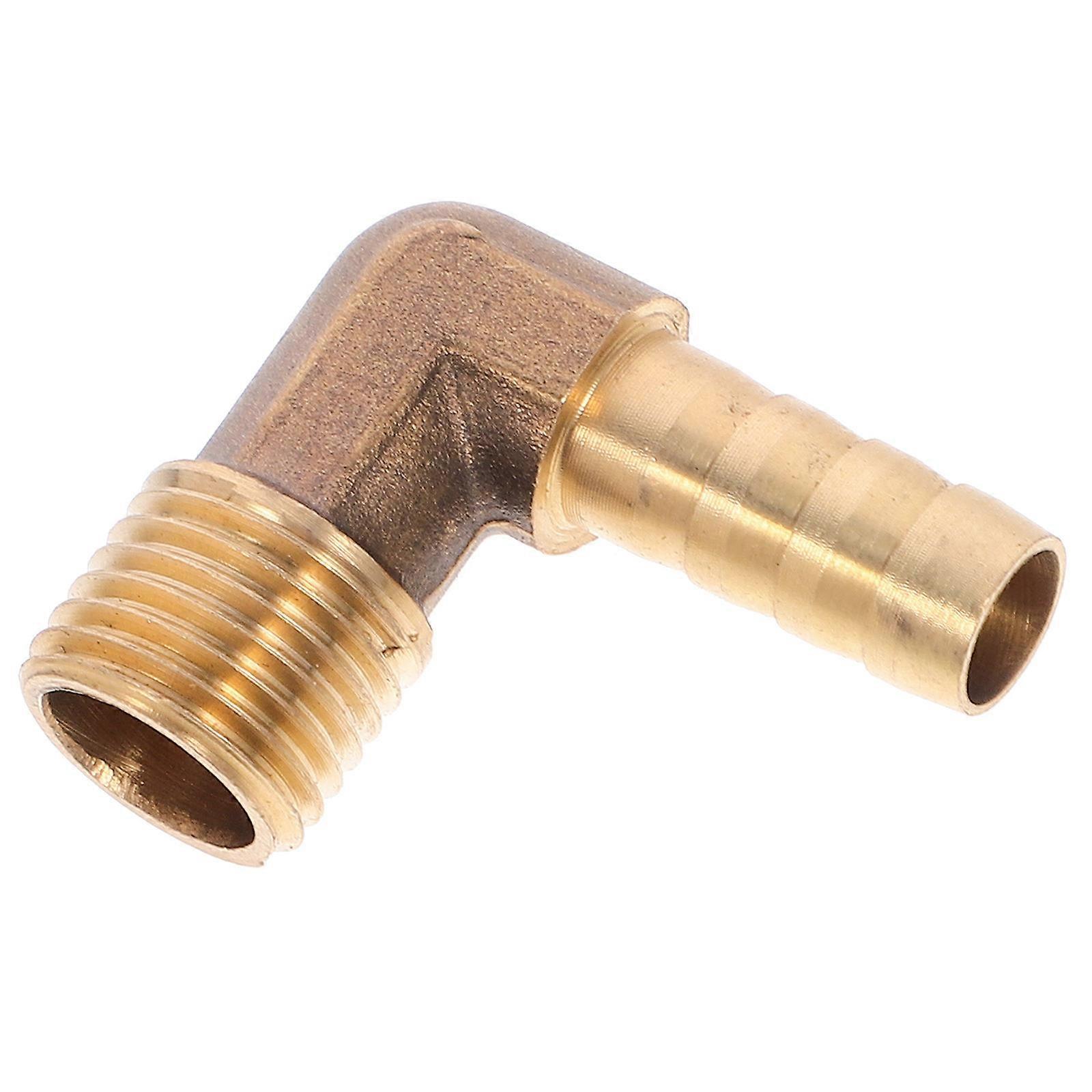 Copper Elbow Hose Connector for Air Hose 2Pcs Threaded Pipe Fitting