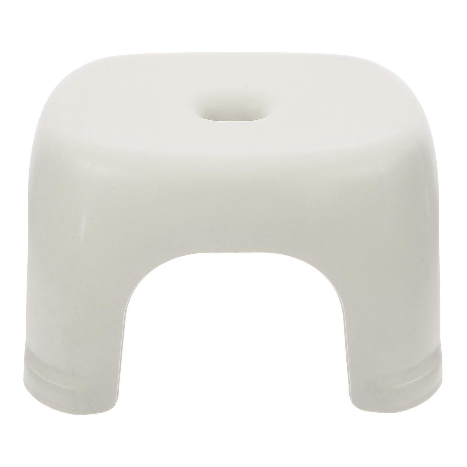 Bathroom Stool Plastic Small Step Stool for Kids 2Pcs White