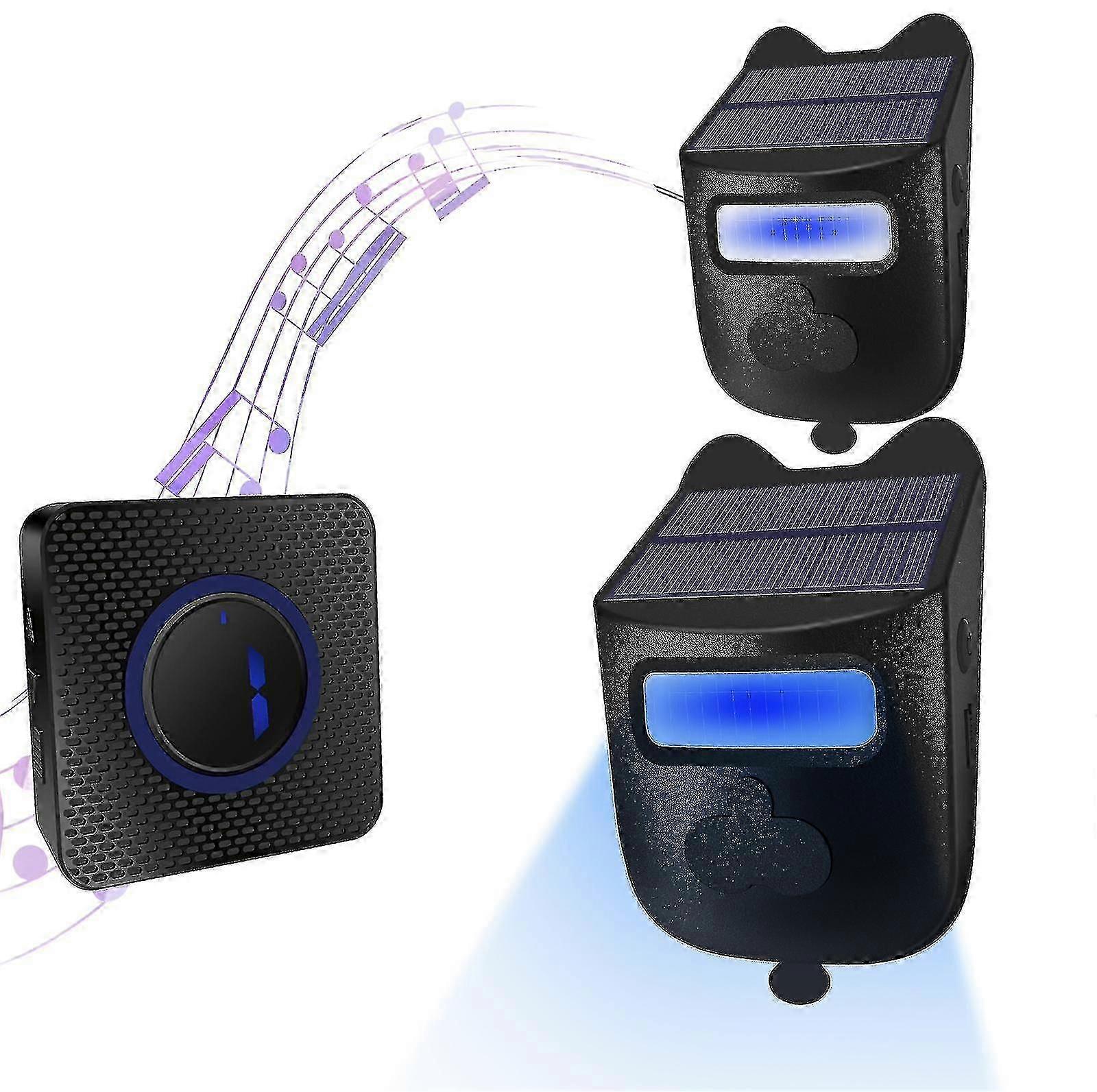 Solar Driveway Alarm 984ft Long Range Wireless Driveway Alarm Ip60 Weather Resistant Infrared Motion Sensor Detector Diy Security Alert System Monitor