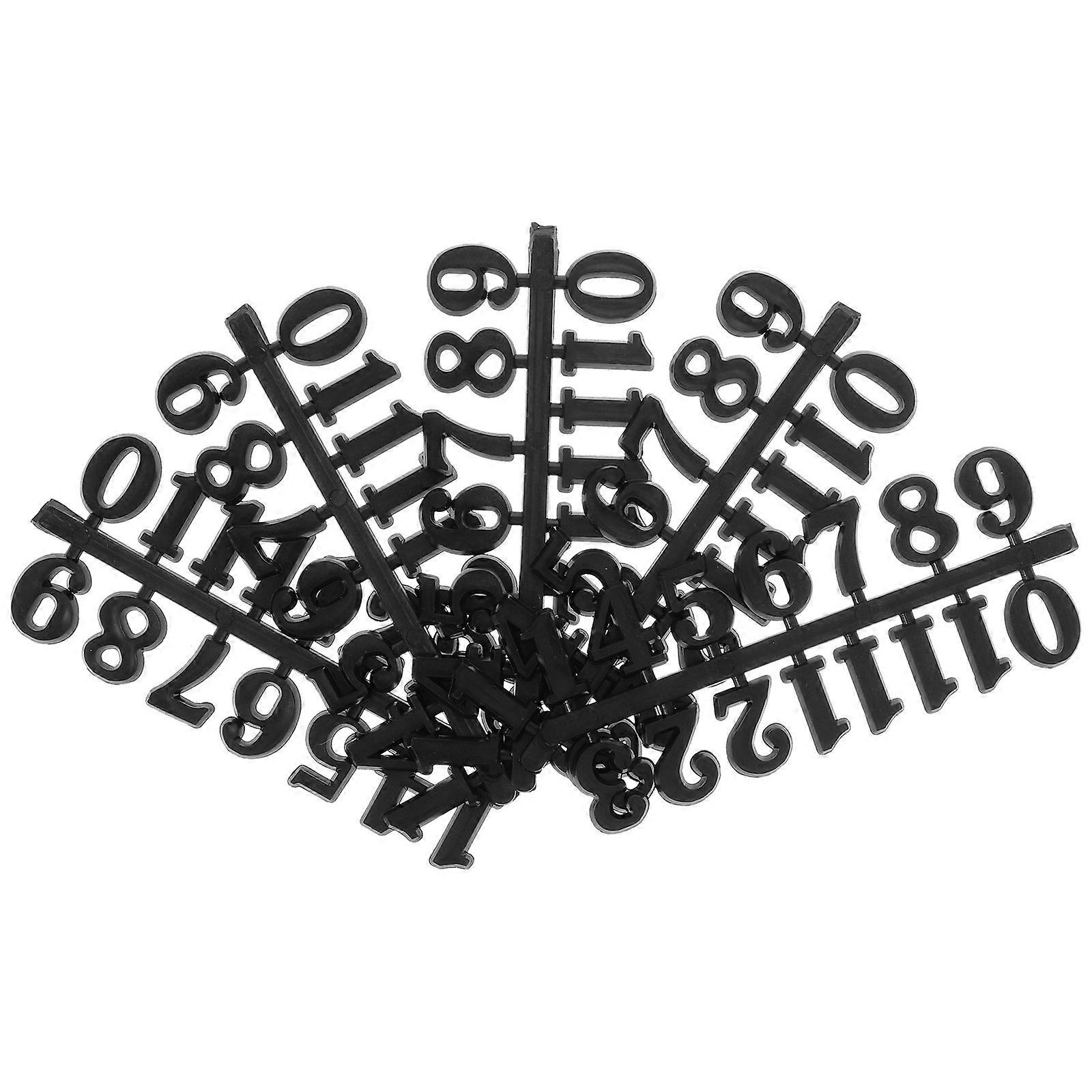Replacement Clock Arabic Numbers for Repair with 25Sets Black Numerals
