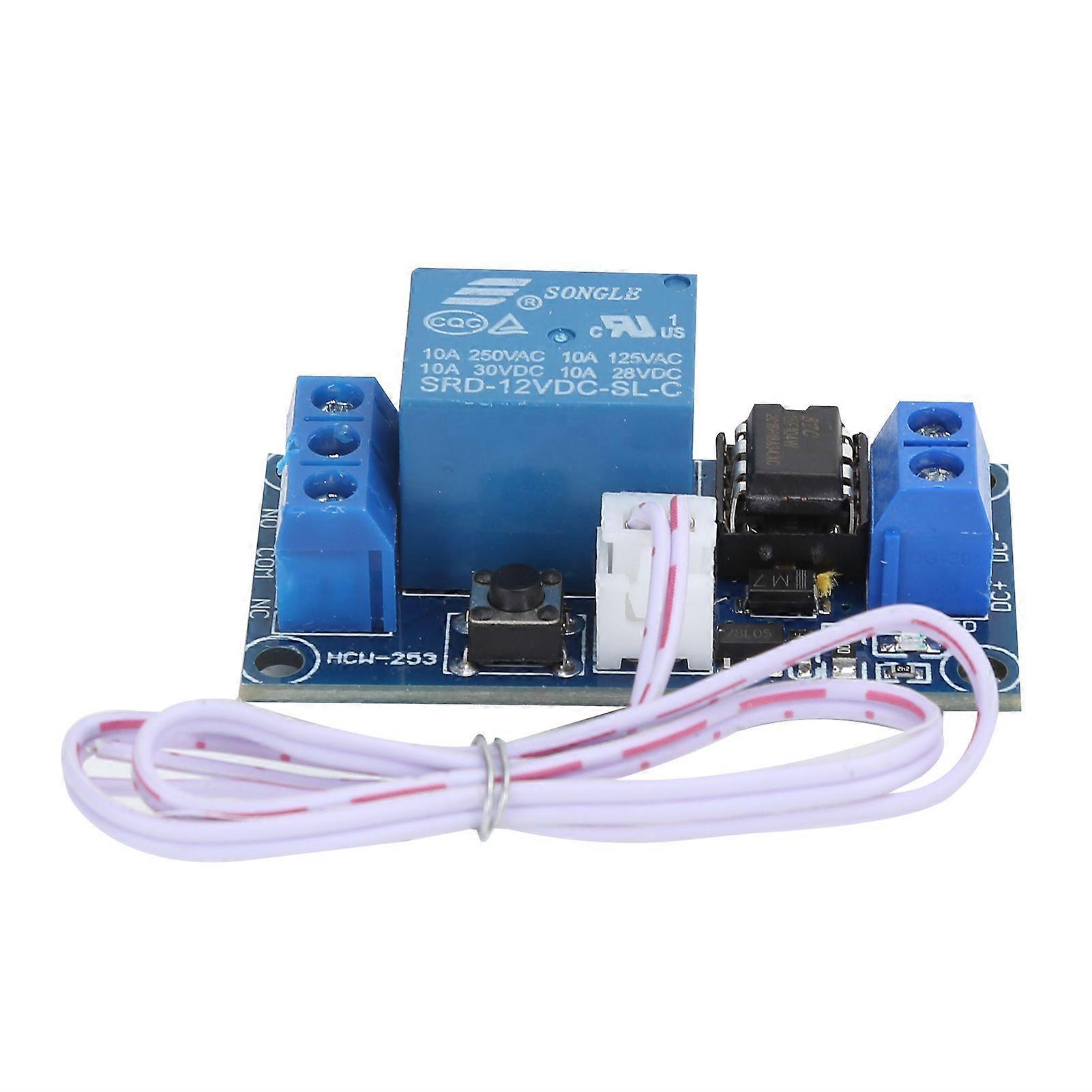 Relay Module Bistable 1Button StartStop SelfLocking Electronic Control Component DC12V