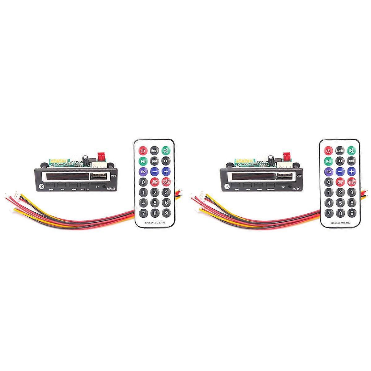 2X 12V Bluetooth 5.0 MP3 Player Wireless Receiver MP3 Decoder Board Car FM Radio Module TF USB 3.5mm