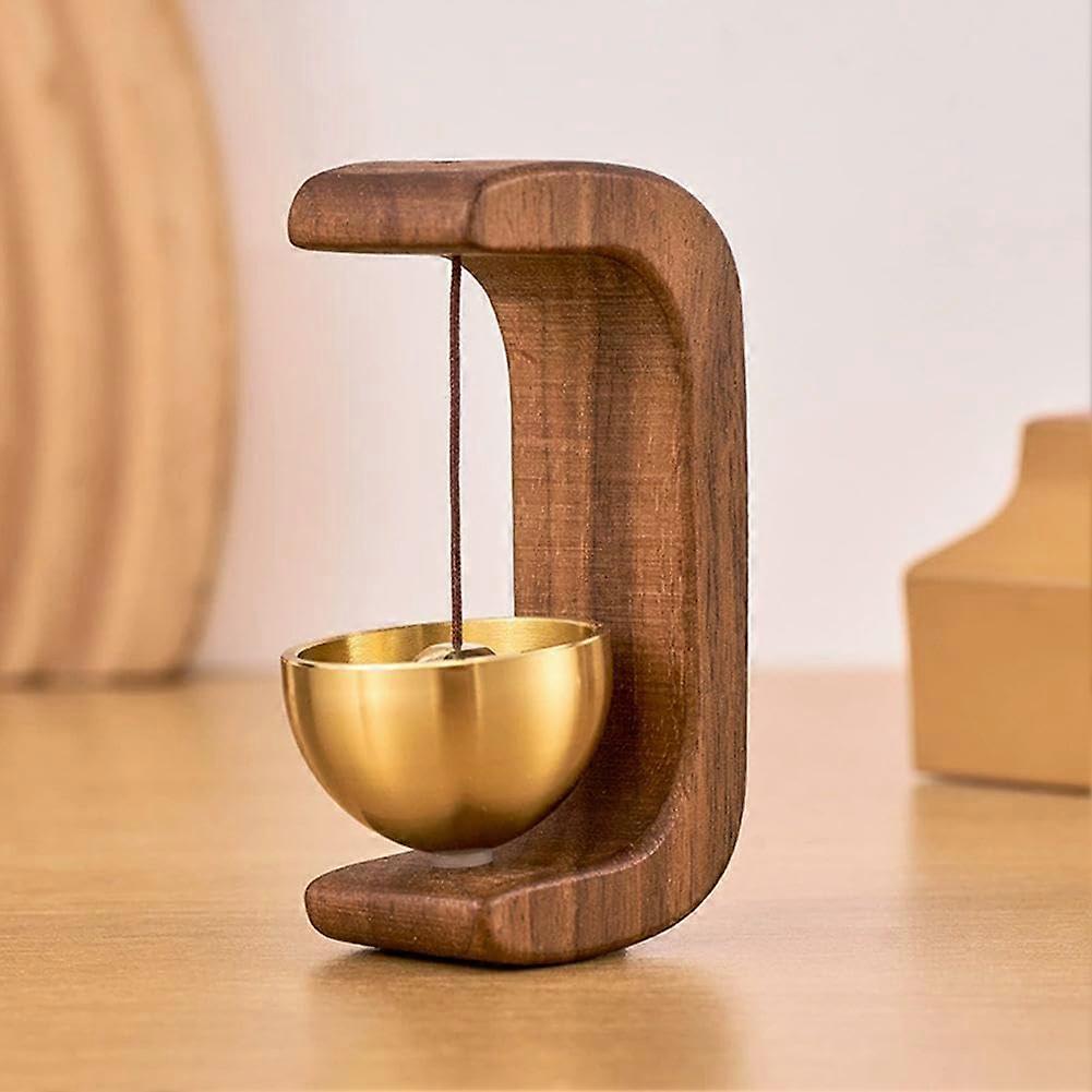 Wooden CShaped Wind Chime 2Pack Beech Wood SuctionDoor Mount Magnetic Decorative Doorbell For Cafe Front Door