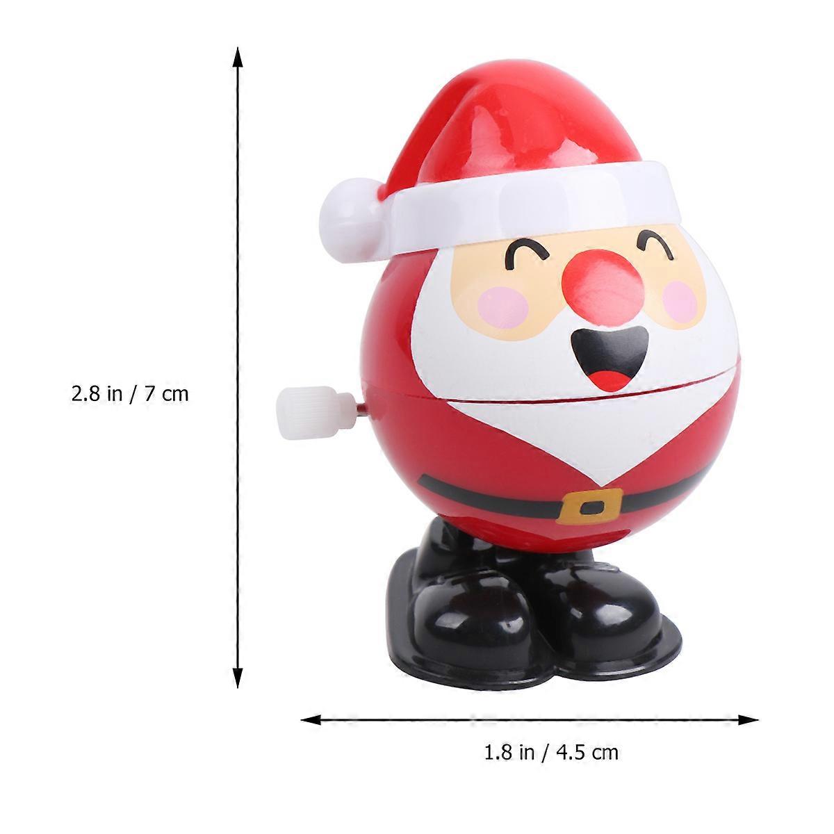 Clockwork Toy for Christmas Jumping Santa Claus for Kids 2Pcs Wind-Up Props