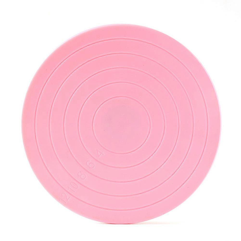 Plastic Rotating Cake Stand Cake Turntable for Decorating 3Pcs Pink Tool