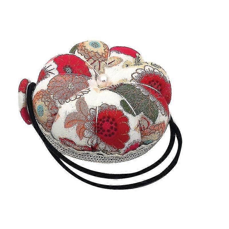 Pumpkin Multifunctional Mini Round Wrist Pin Cushion Sewing Machine Needle Insert DIY Hand Used for