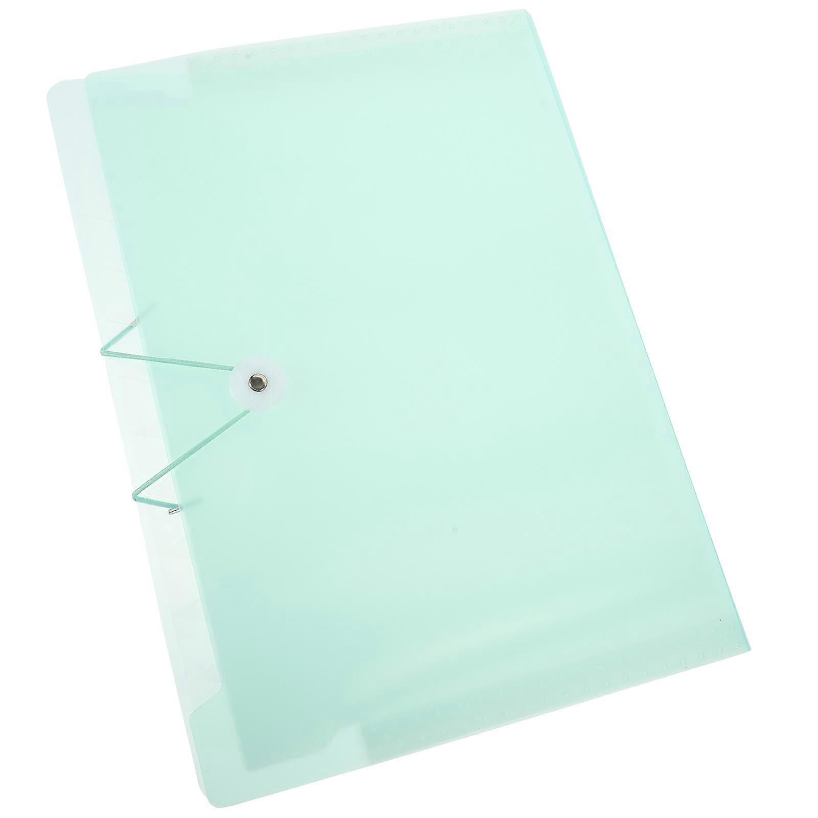 Green Accordion File Folder for Office 4Pcs Document File Holder