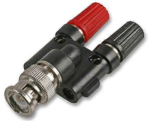 BNC Plug To Dual 4mm Banana Sockets Adaptor  Double Stacking Test Connector