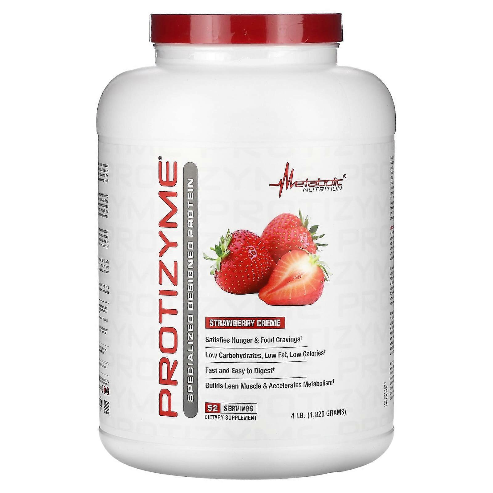 Protizyme, Specialized Designed Protein, Strawberry Creme, 4 lb (1,820 g)