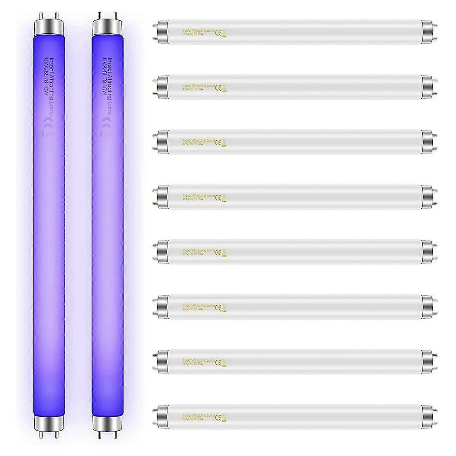 10 Pack Bug Zapper Replacement Light Bulbs 10W for 20W Indoor Bug Zapper, BL T8 F10W 13Inch Light Tu