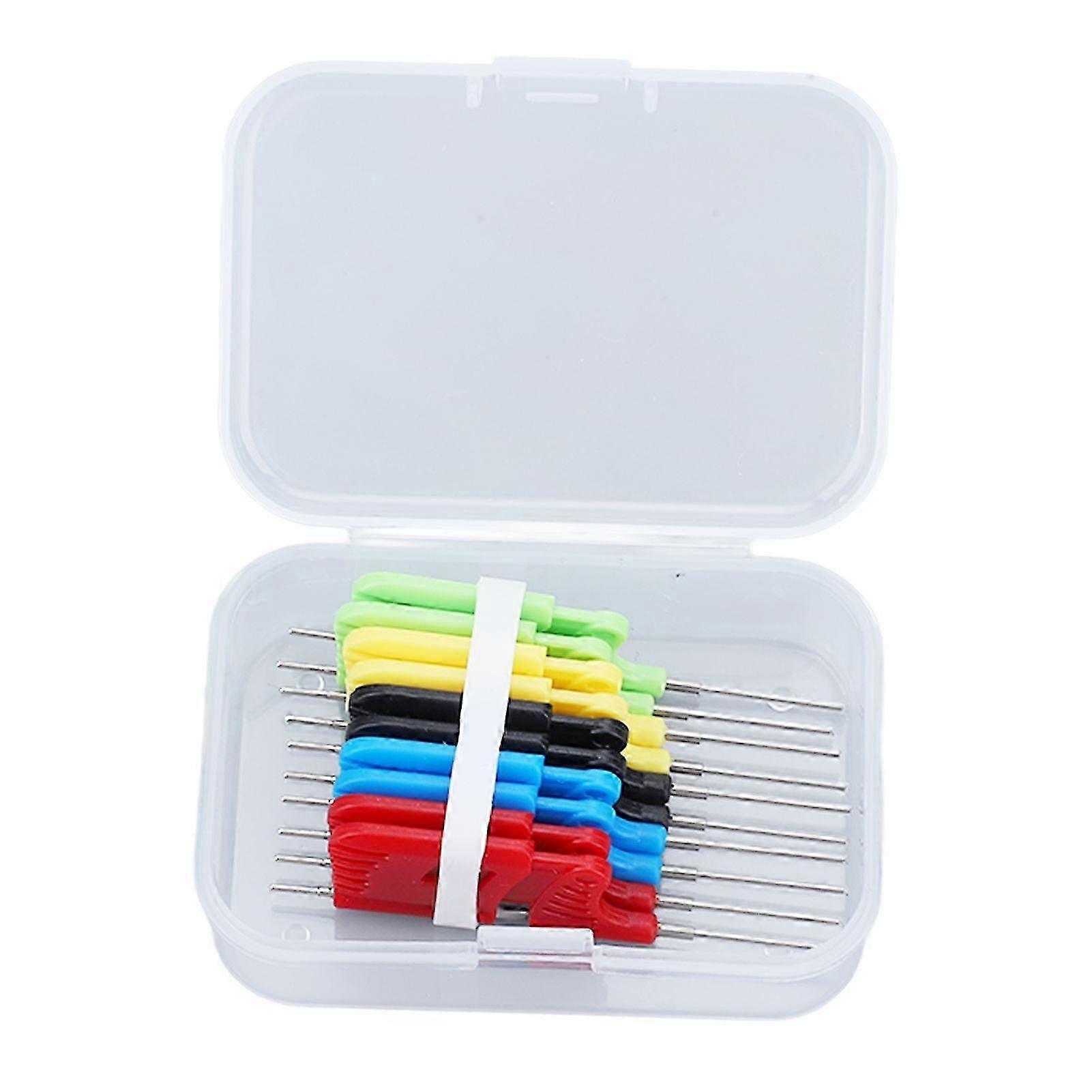 10Pcs IC Test Clip SMD Testing Hook Fine Dual Hooks Tools Set Kit for Maintenance