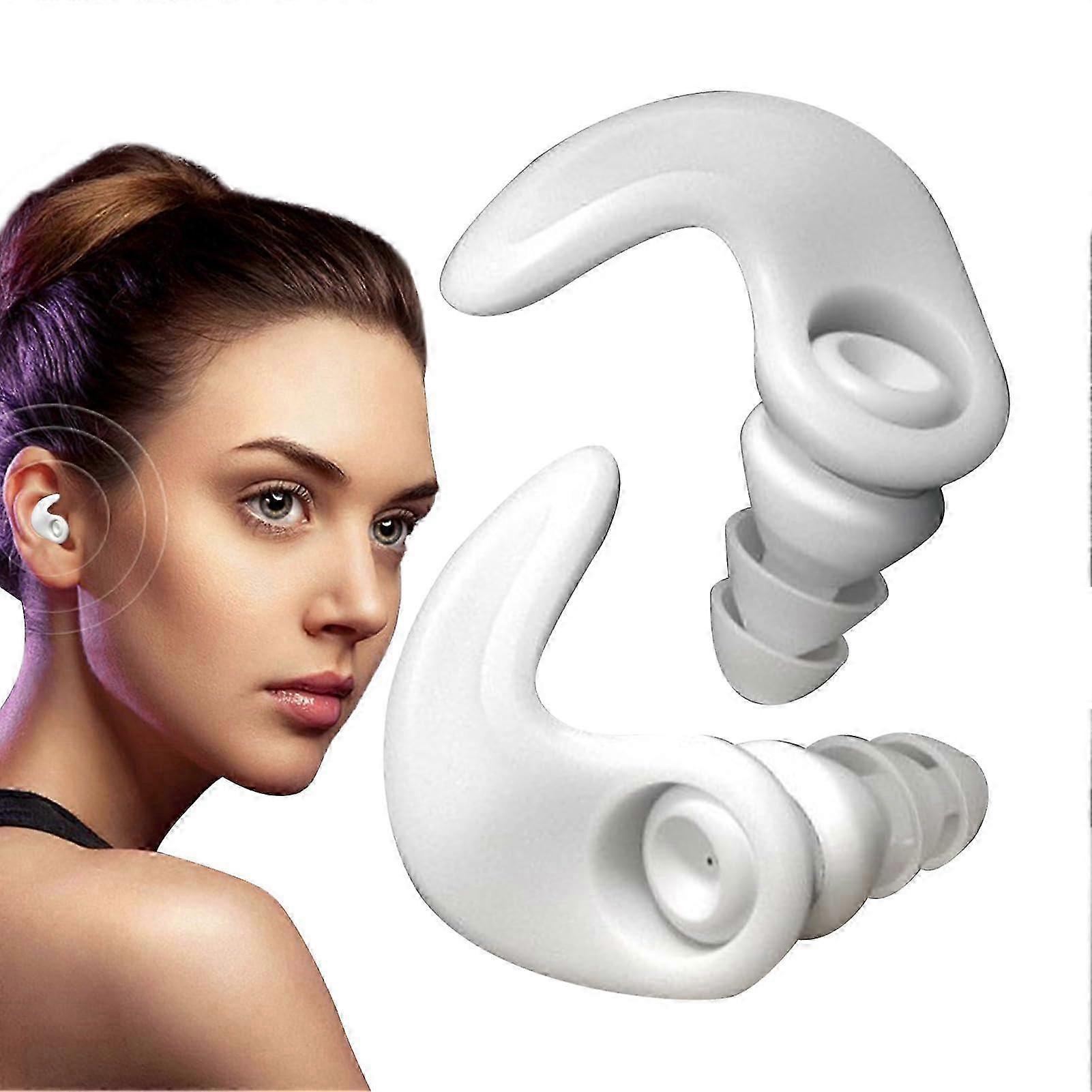 Sleep Ear Plugs - Noise Reducing Earplugs for Deep Focus and Travel - Ultra Comfy, Reusable, Adjustable Fit, White, 1 Piece