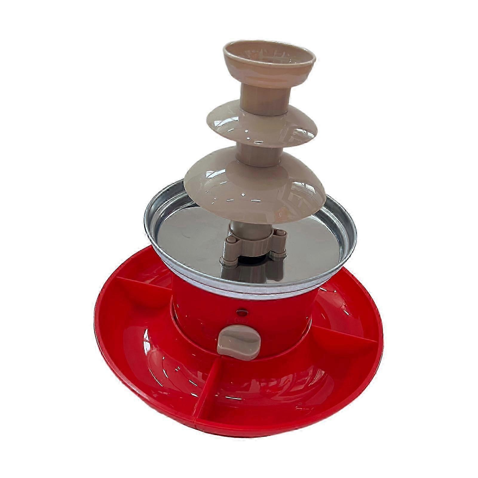 Chocolate Fountain Fondue Maker, Heavy Duty Electric Machine with 3-Stage Melting for Chocolate and Sauces, 3-Tier Design