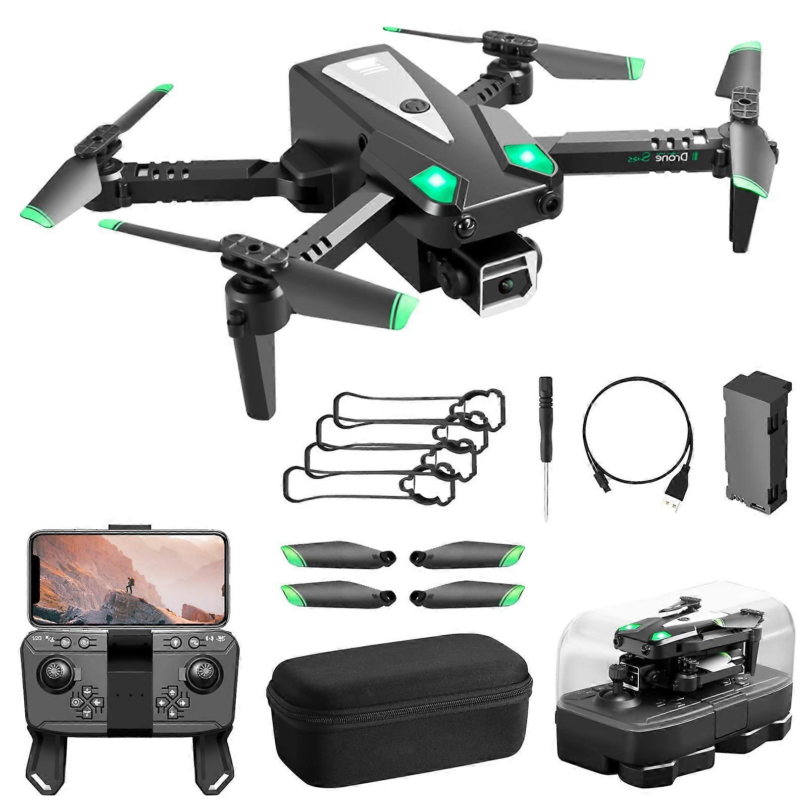 Drone Gnobogi with Dual 1080P HD FPV Camera, Remote Control Toy Gift for Kids, Altitude Hold, Headless Mode, Speed Adjustment