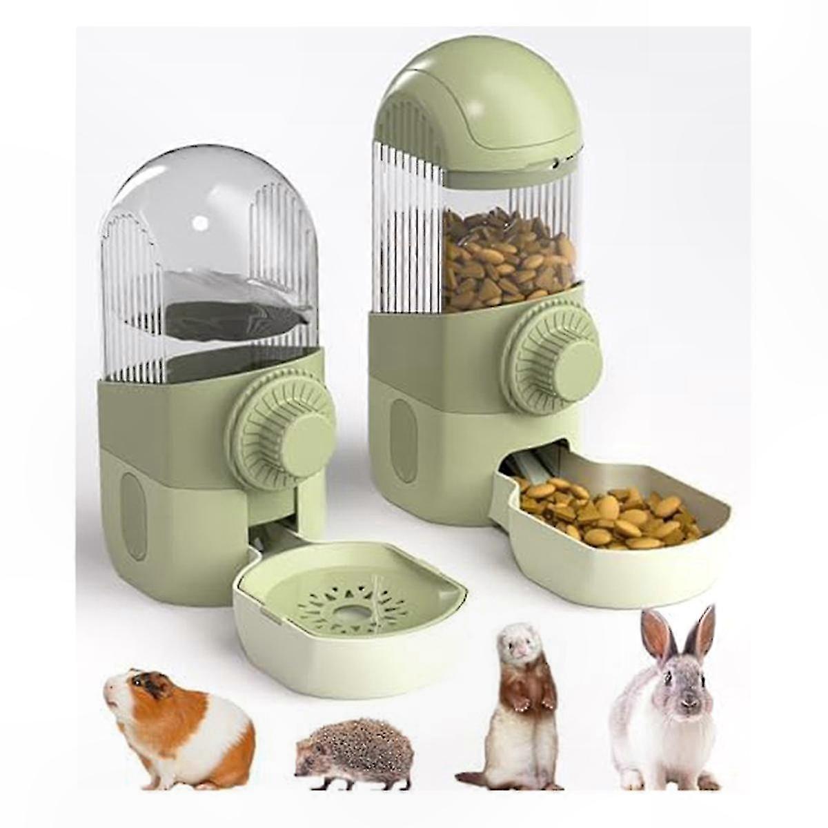 Automatic Hanging Feeder and Drinker for Small Animals, Ideal for Rabbits, Chinchillas, Guinea Pigs, Hedgehogs
