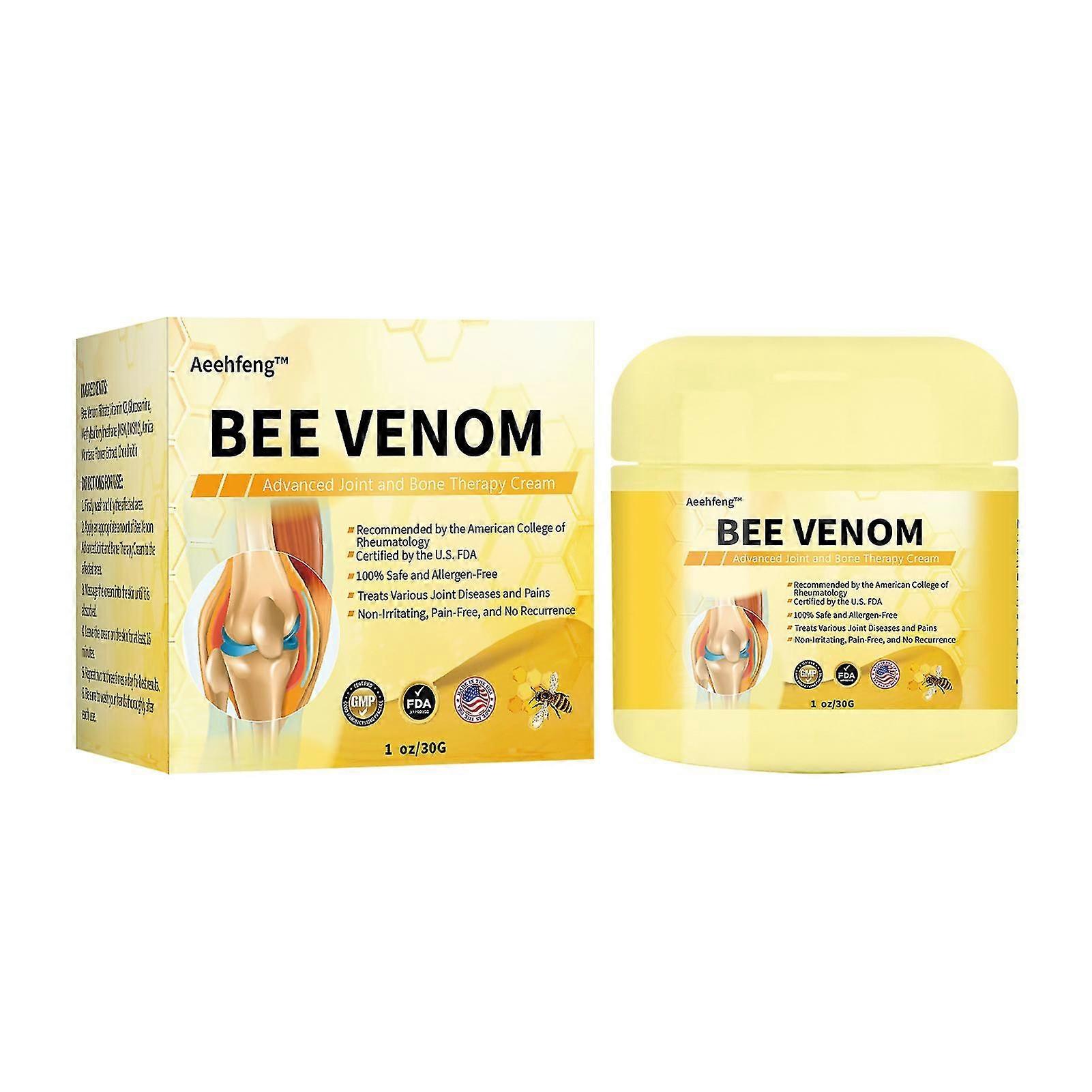 Body Joint Care Cream with Bee-Venom Joint Pain Treat Soothing Massage Cream for External Use