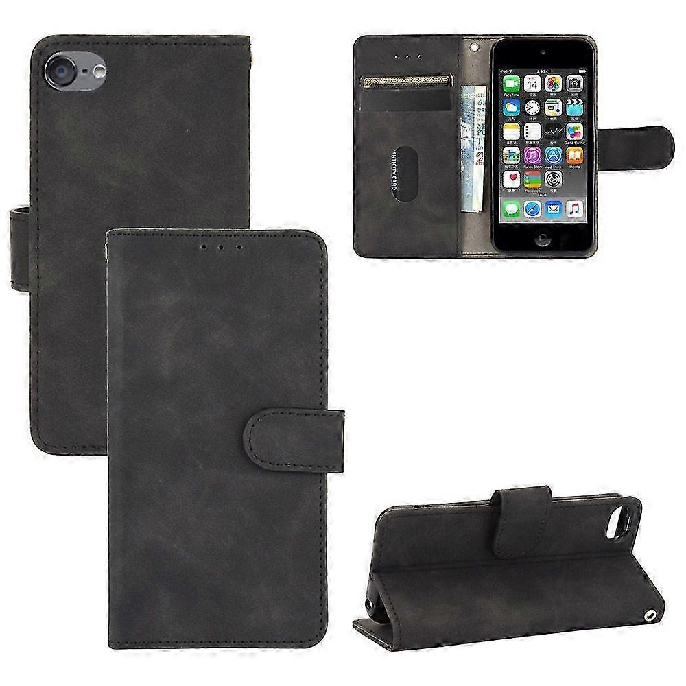 Creative Magnetic PU Leather Flip Case with a Card Slot and Hand Strap for the iPod Touch 5, 6, and 7