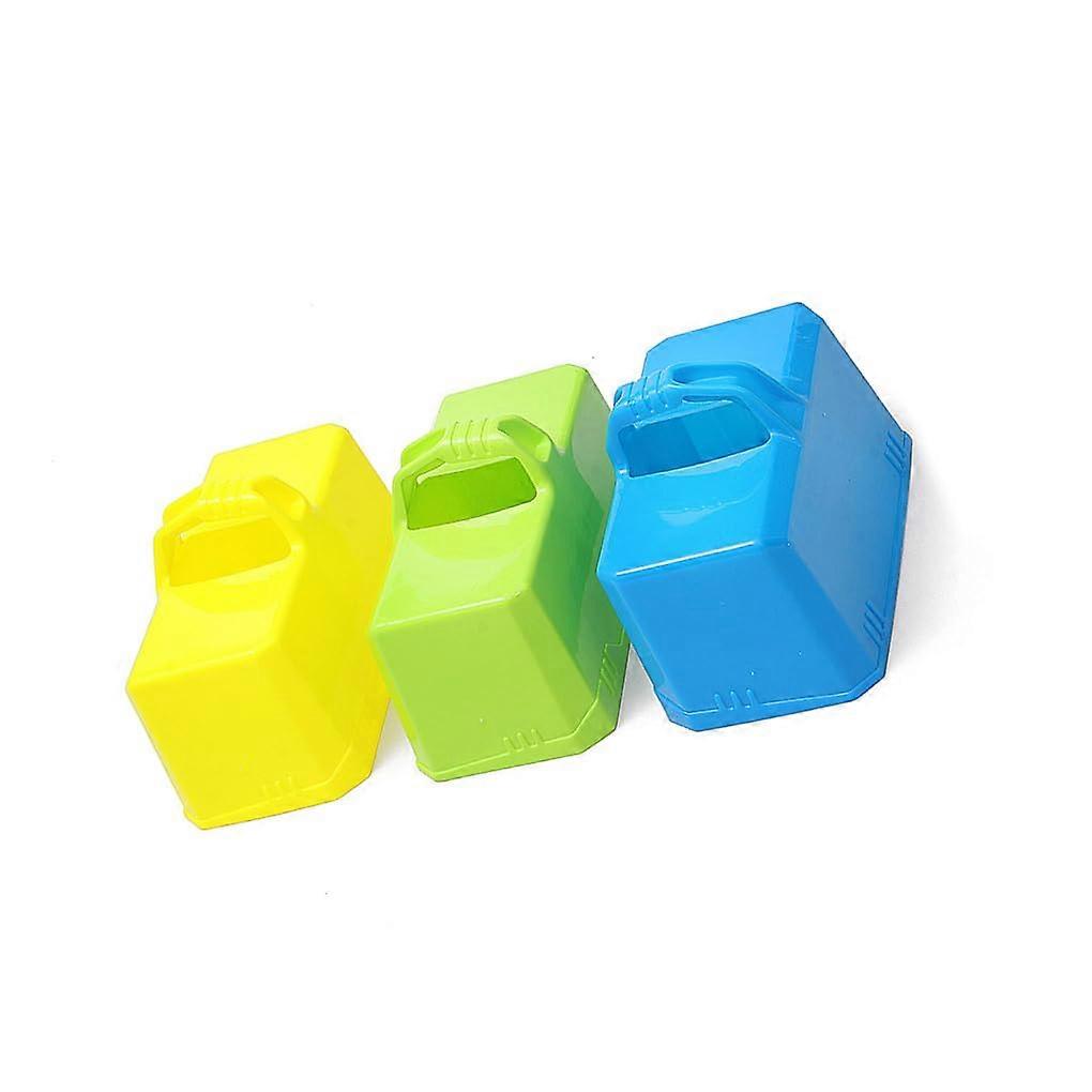 Snow Block Mold 3Pack ABS Plastic Portable Rectangular Set For Children  Winter Theme Solid Color Exterior Toy