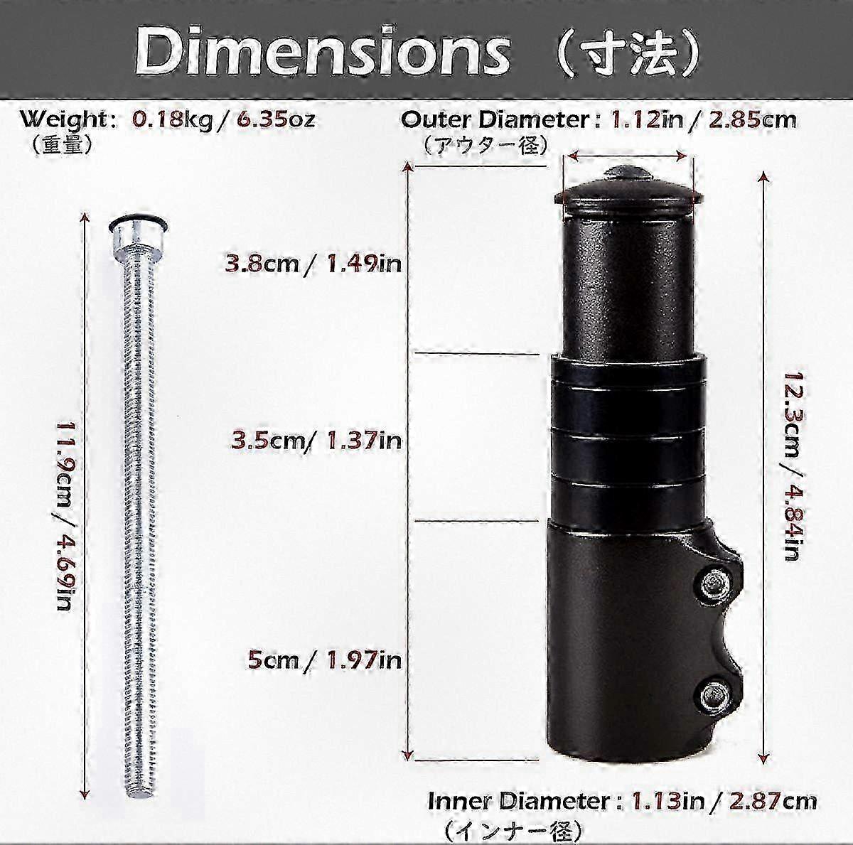 Aluminum MTB Bike Steerer Tube Extender, Adjustable Stem Height Adapter, Handlebar Riser for Bicycles