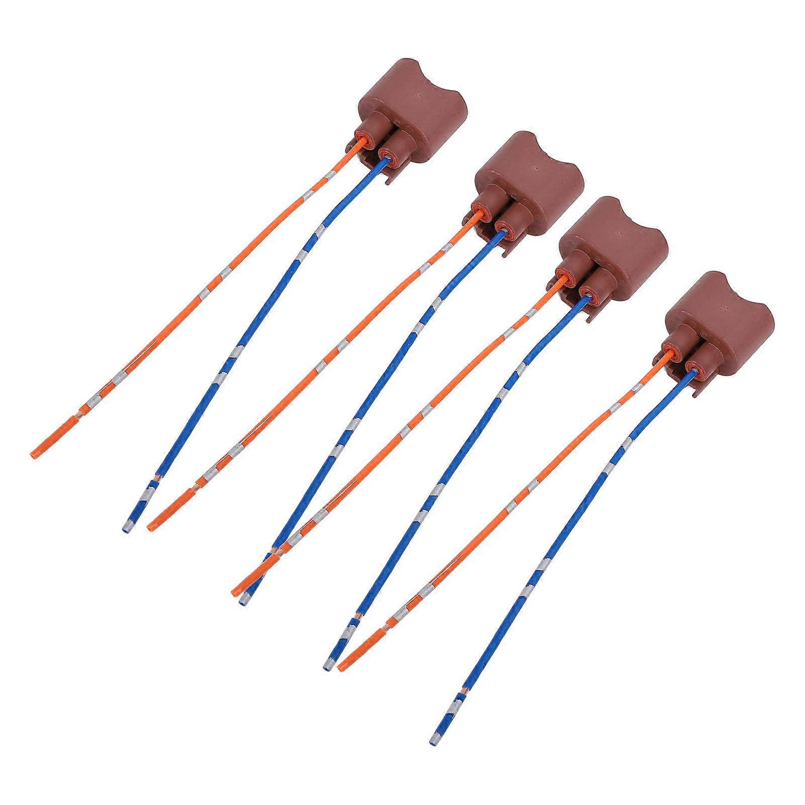 4PCS Headlight Female Socket Adapters Wiring Harness for 9006 HB4 DC12 to 24V for Fog Lamps Headlamp 