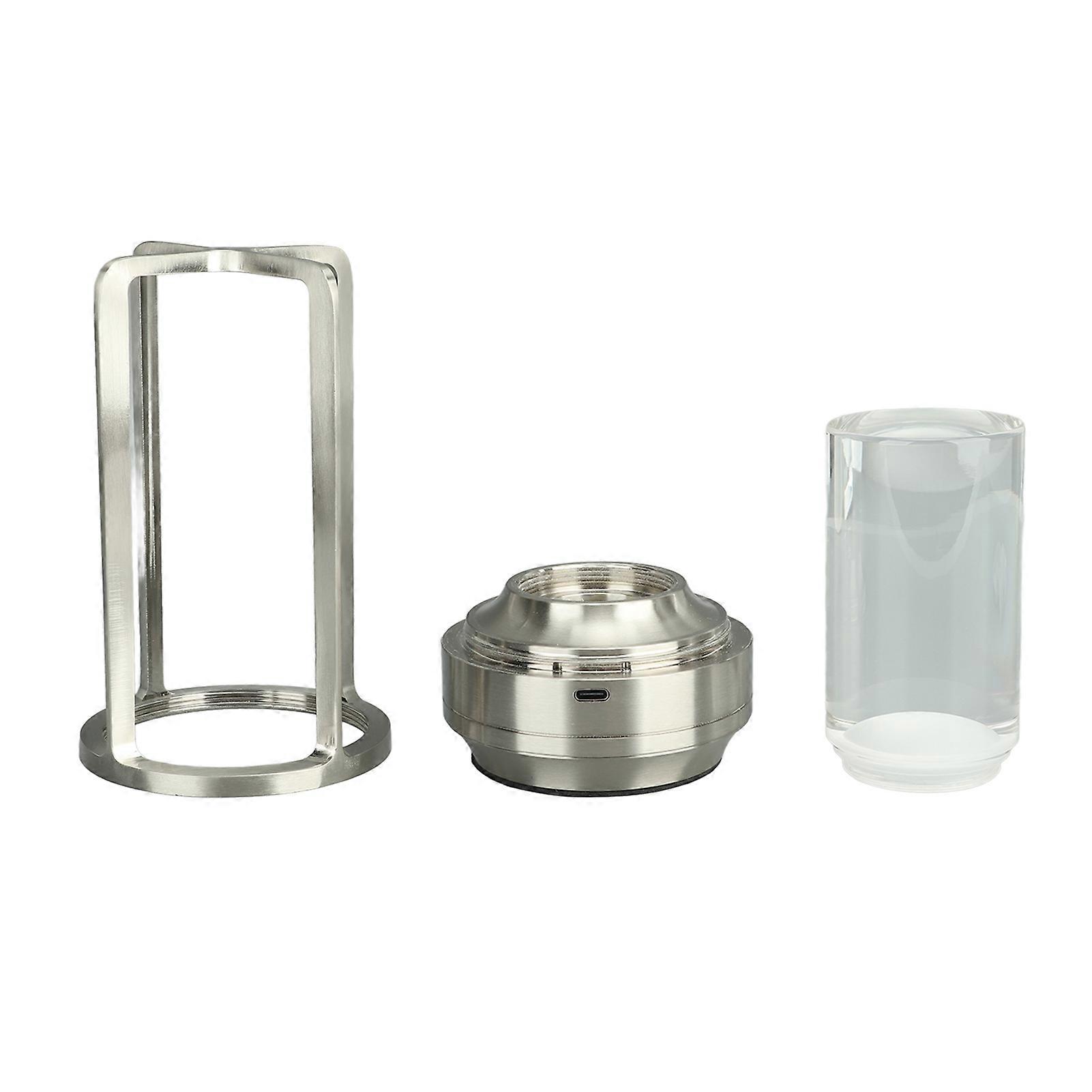 Cordless Table Lamp 3 Colors Stepless Dimming LED Table Lamp Rechargeable Touch Lamp Bedside Nightstand Lamp Silver 