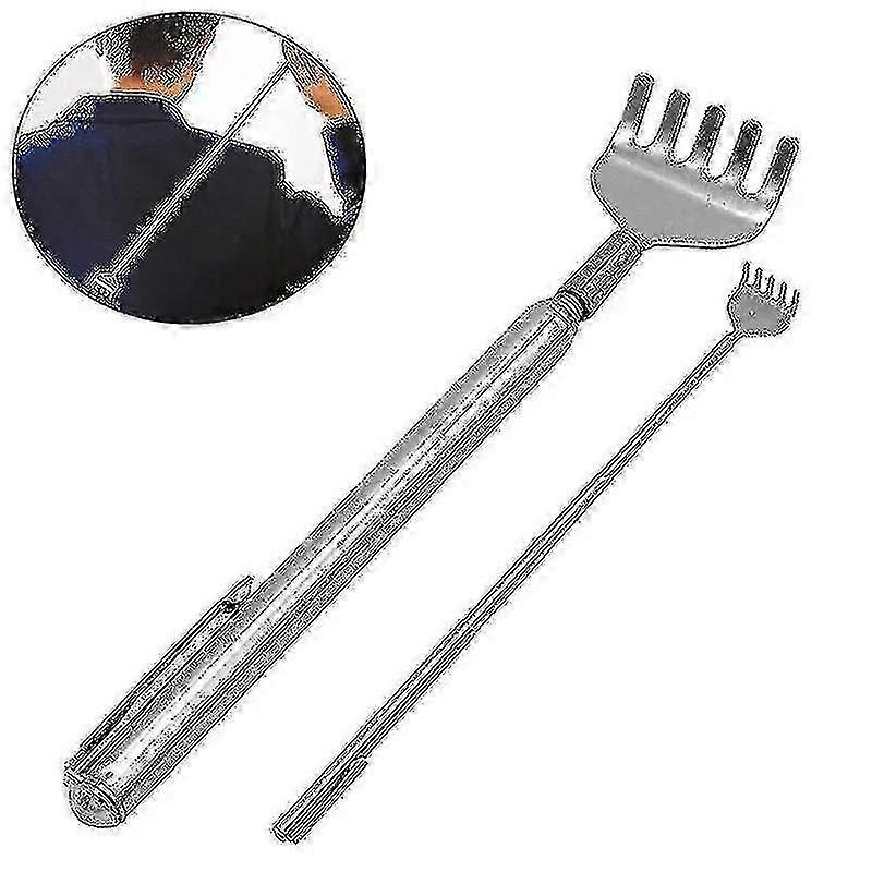 2 -pack - Telescopic Back Clerk - Scratch Your Back - Up To 52cm Silver