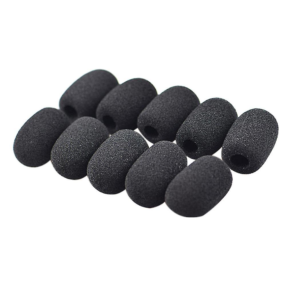 Black Windshield Foam Cover For Lapel Microphone Headset Headset