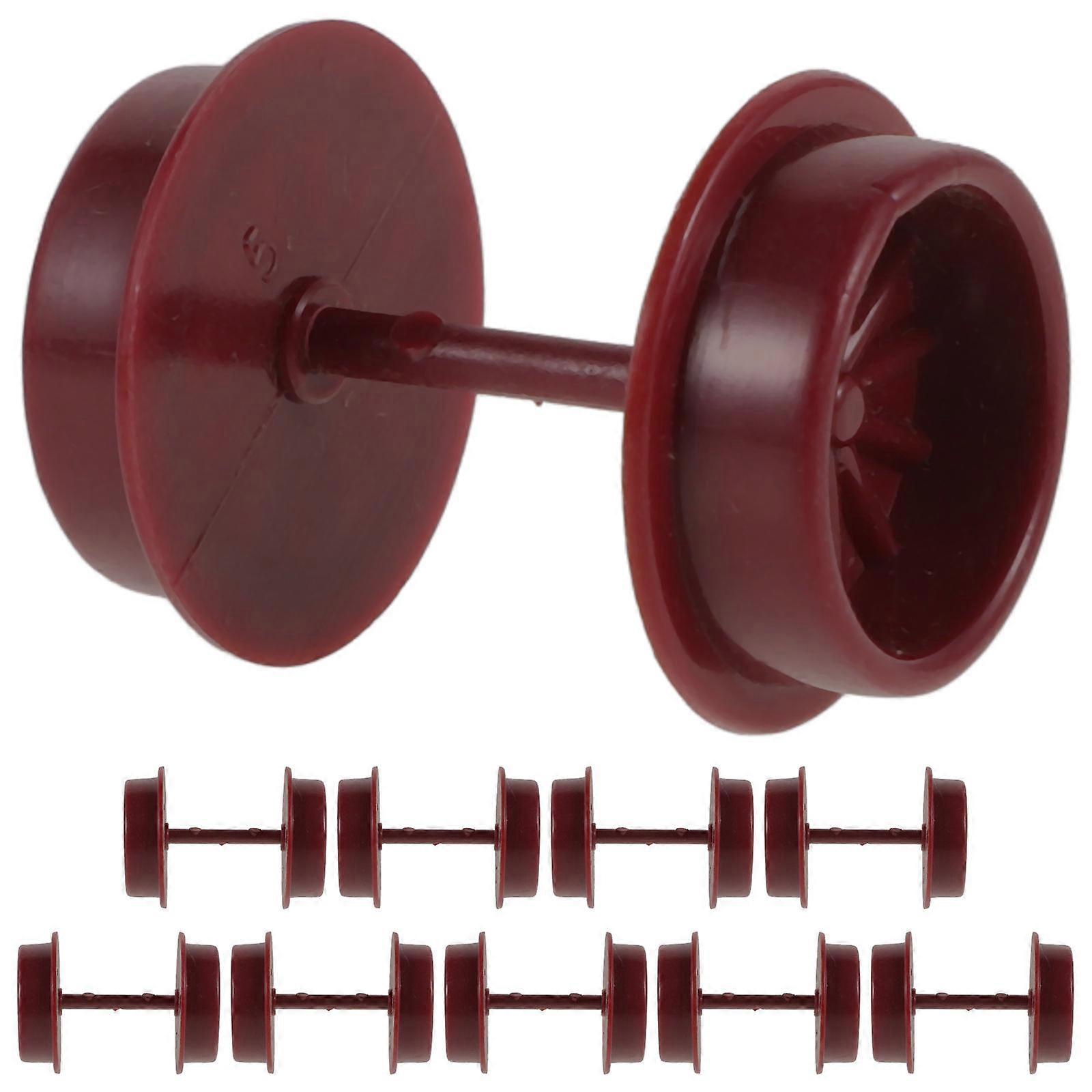 Toy Train Wheels Plastic Wheels for Repairing Use 10Pcs Creative Craft Components