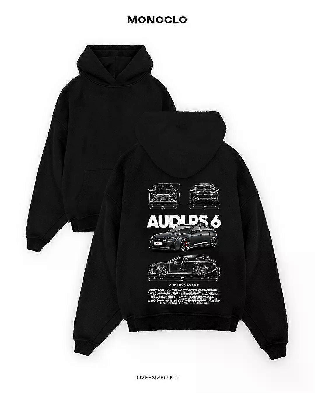 Sudadera con capucha RS6 Avant gris Rockinstone nueva