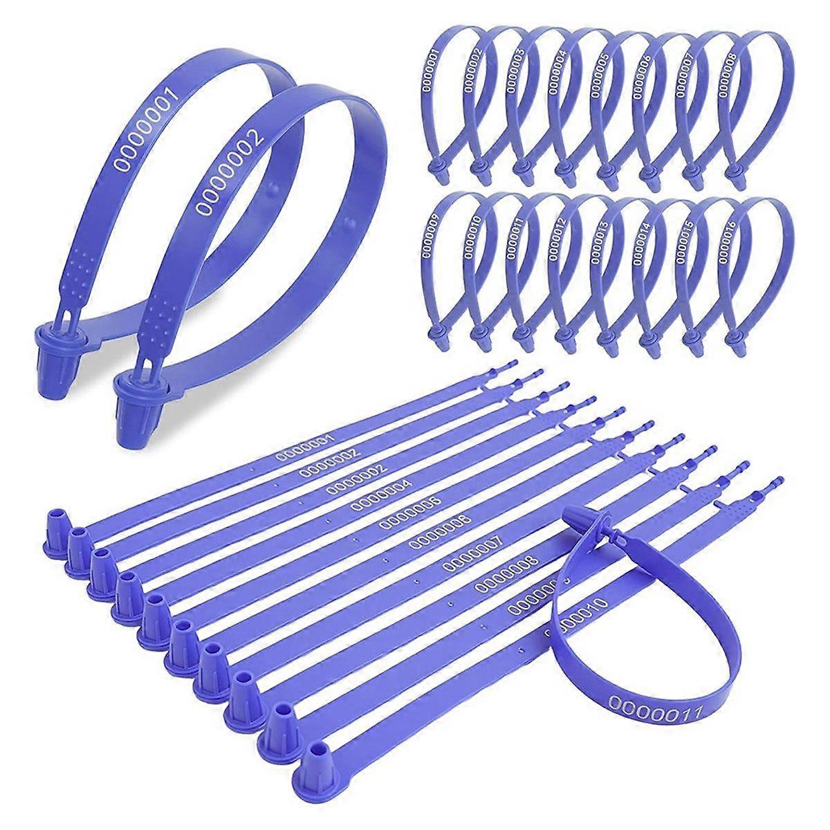 1000 Pcs Blue Plastic Security Seals, Numbered Tamper Evident Tags for Trucks, Trailers, Containers