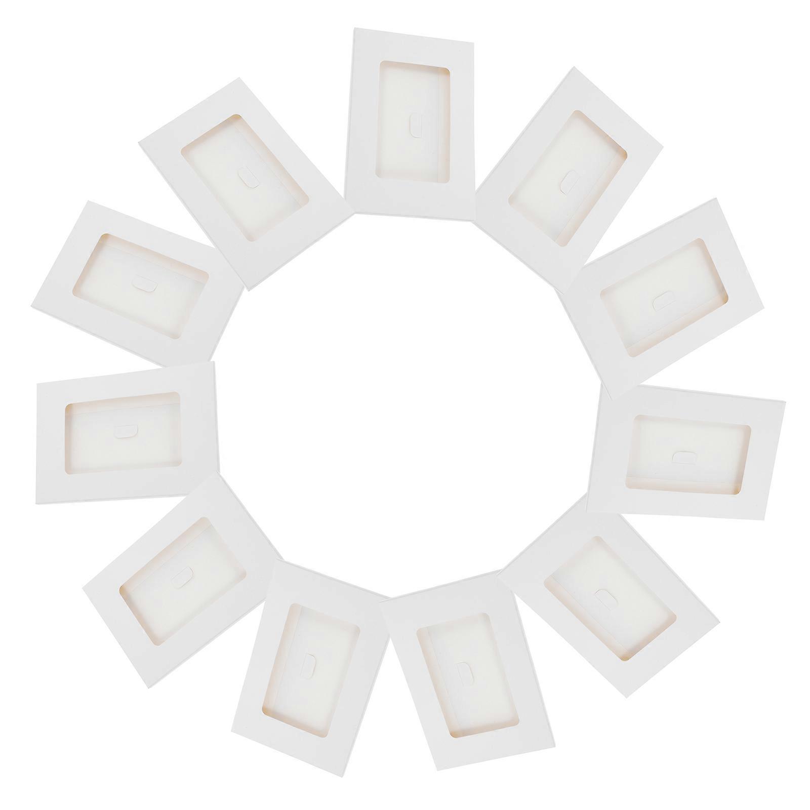 White Paper Full Face Window Envelopes Photo Frames for Letters 30Pcs Set