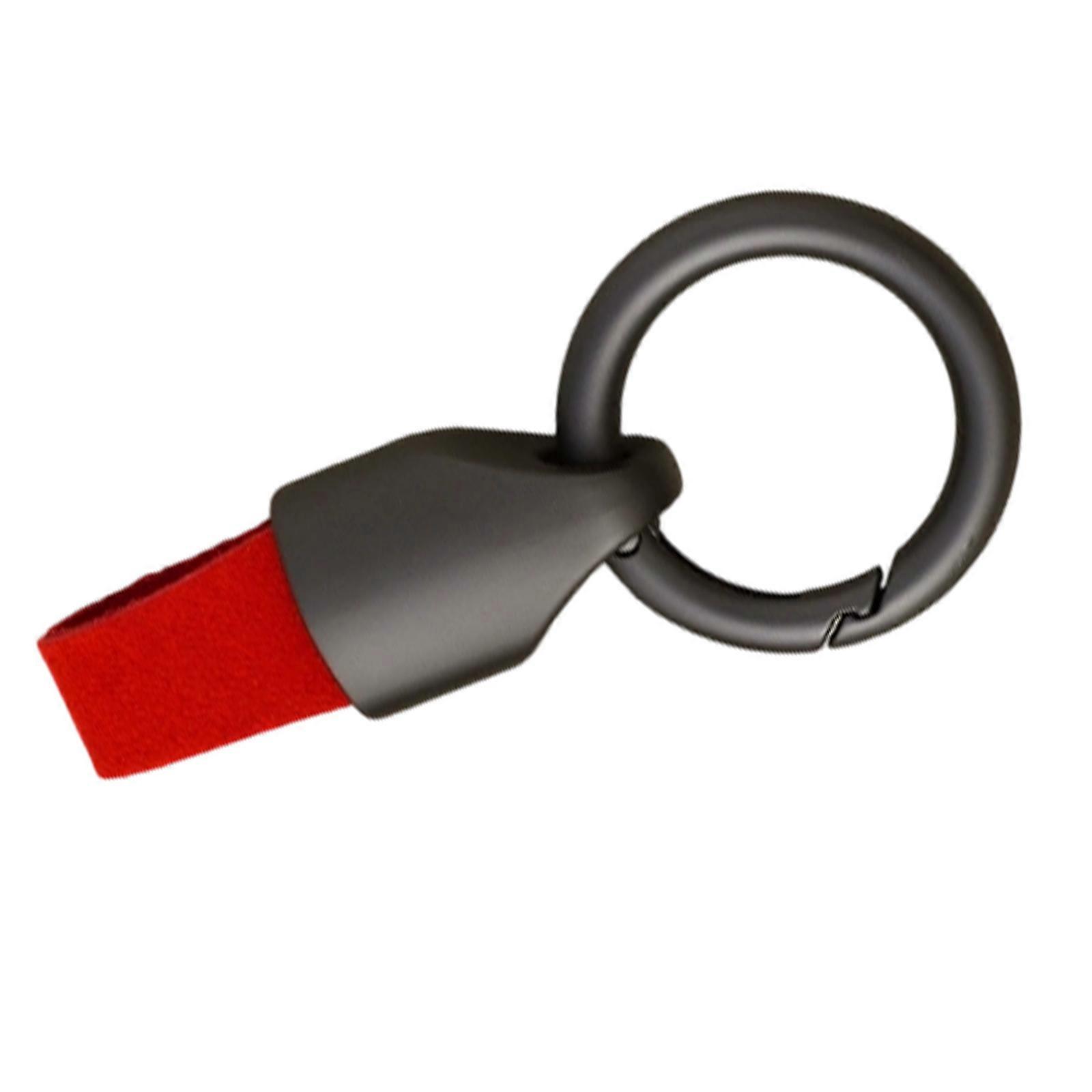 Scratch Resistant Handmade Leather Keychain Metal Craftsmanship Keyring Accessories for Key Organization  Red