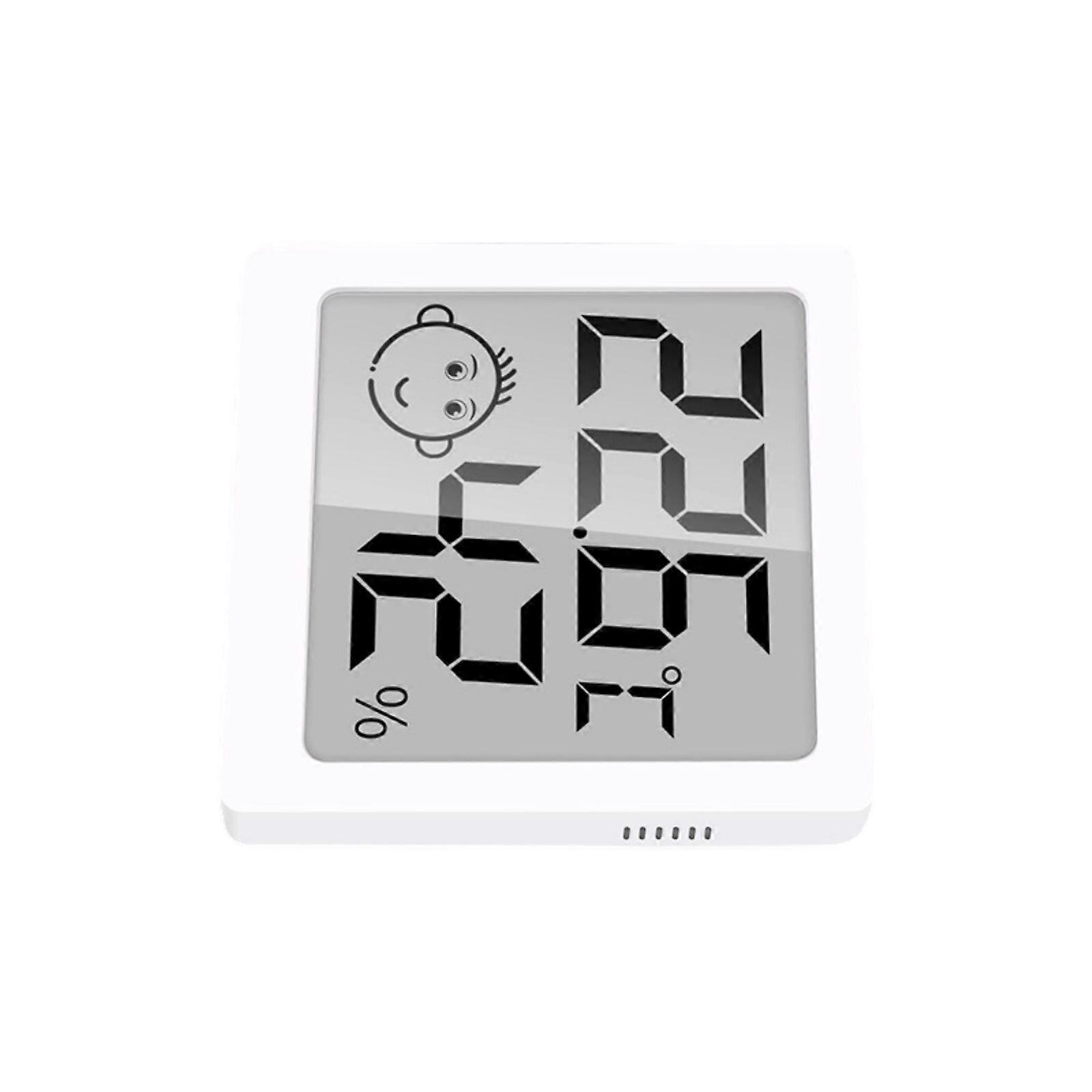 Energy Saving Digital Thermometers Hygrometer Magnetic Back Standalone Placement LCD Display Comfort Indicator  White