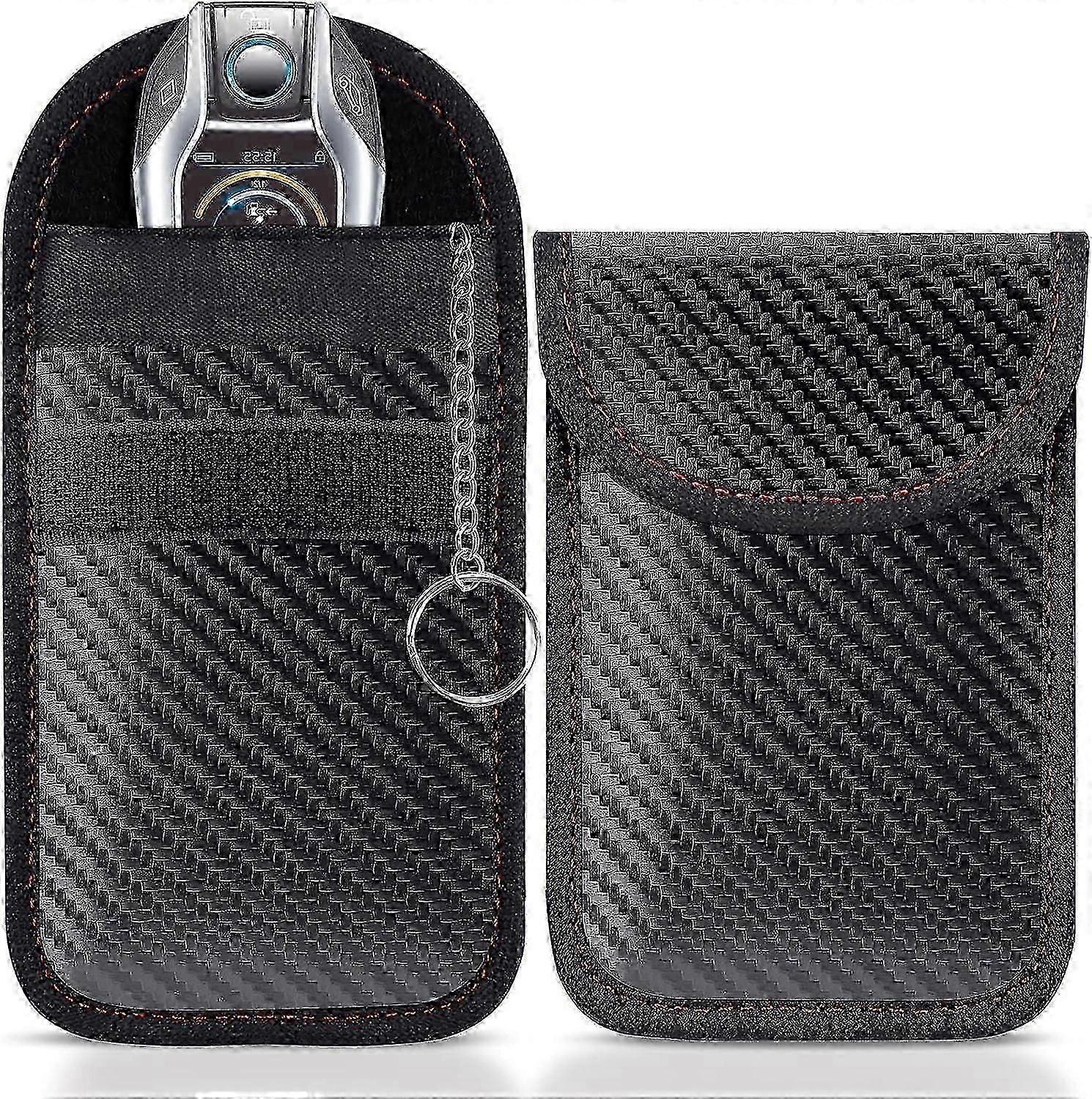 2 x Stück Faraday Tasche Tasche für Autoschlüssel Anti-Diebstahl Fernzugriff Keyless Protect Autoschlüssel Signal Blocking Pouch Keyless Entry Autoschlüssel Fall RFID Blocker