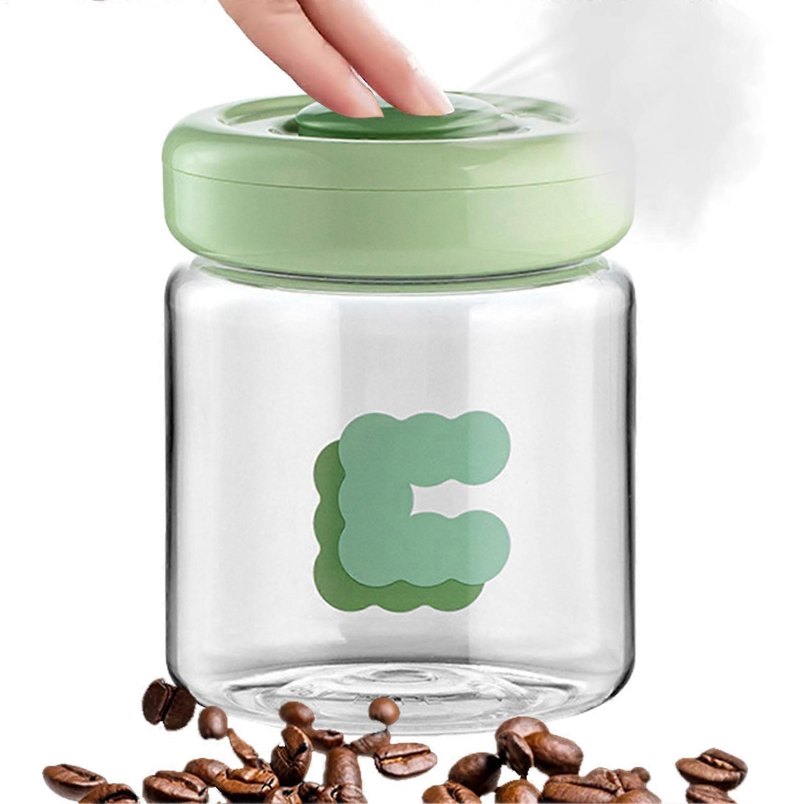 Dry Cereal Container ButtonControlled Sugar Container Kitchen Parrter Organiser Set Airtight Transparent Green