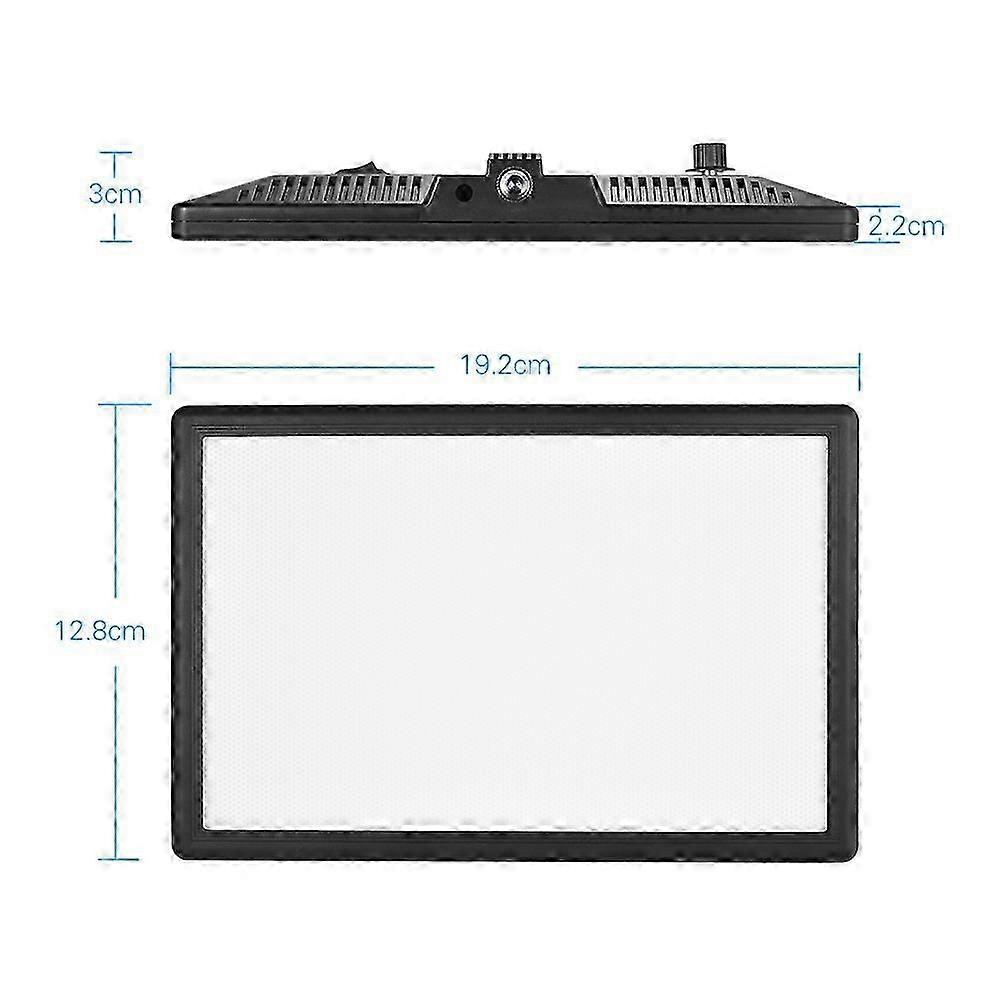 Professional Ultra-thin LED Video Light Photography Fill Light Adjustable Brightness and Dual Color Temp. Max Brightness 987LM 3300K-5600K C