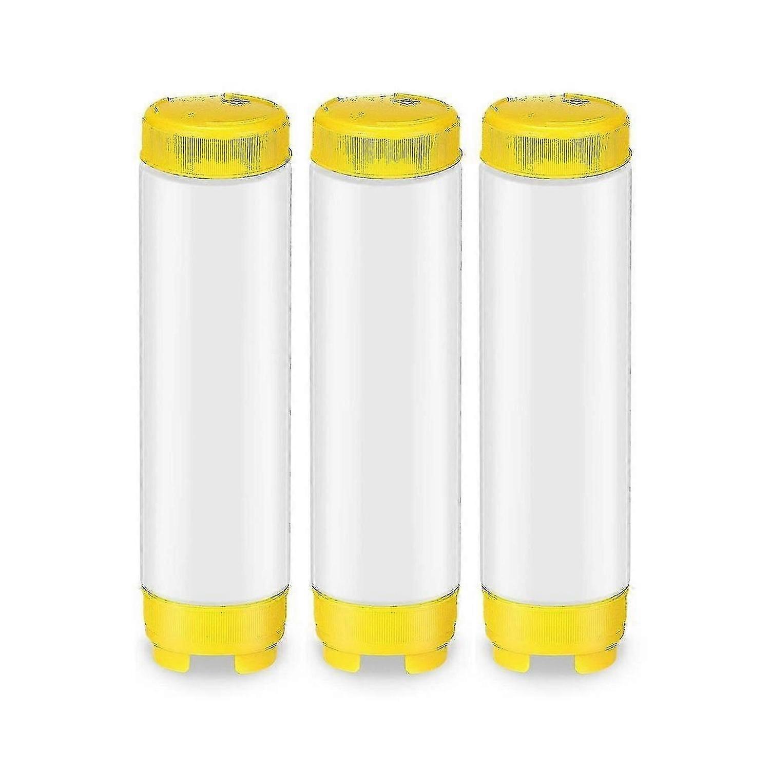 16oz زجاجات ضغط بلاستيكية مقلوبة ، موزع صمام طرف قابل لإعادة الملء ضغط بهار للصلصات