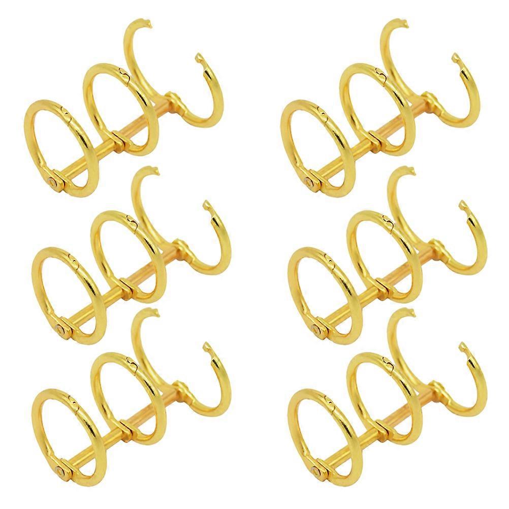6stk løse bladbinderinge 3-ringe binderinge metal ringbind ringe til notesbog