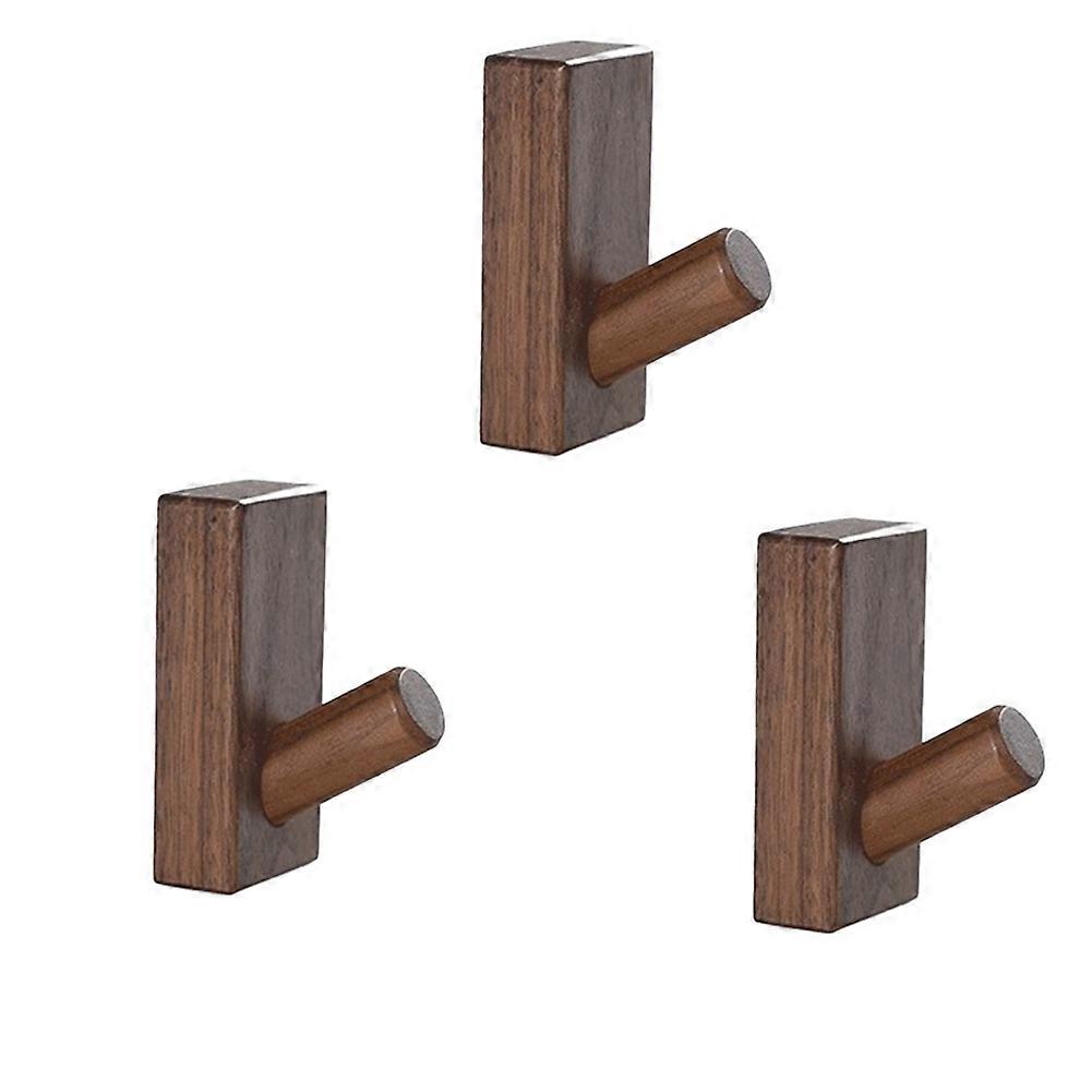 Simple Solid Wood Hooks Clothes Hangers Bathroom Wall Hooks B
