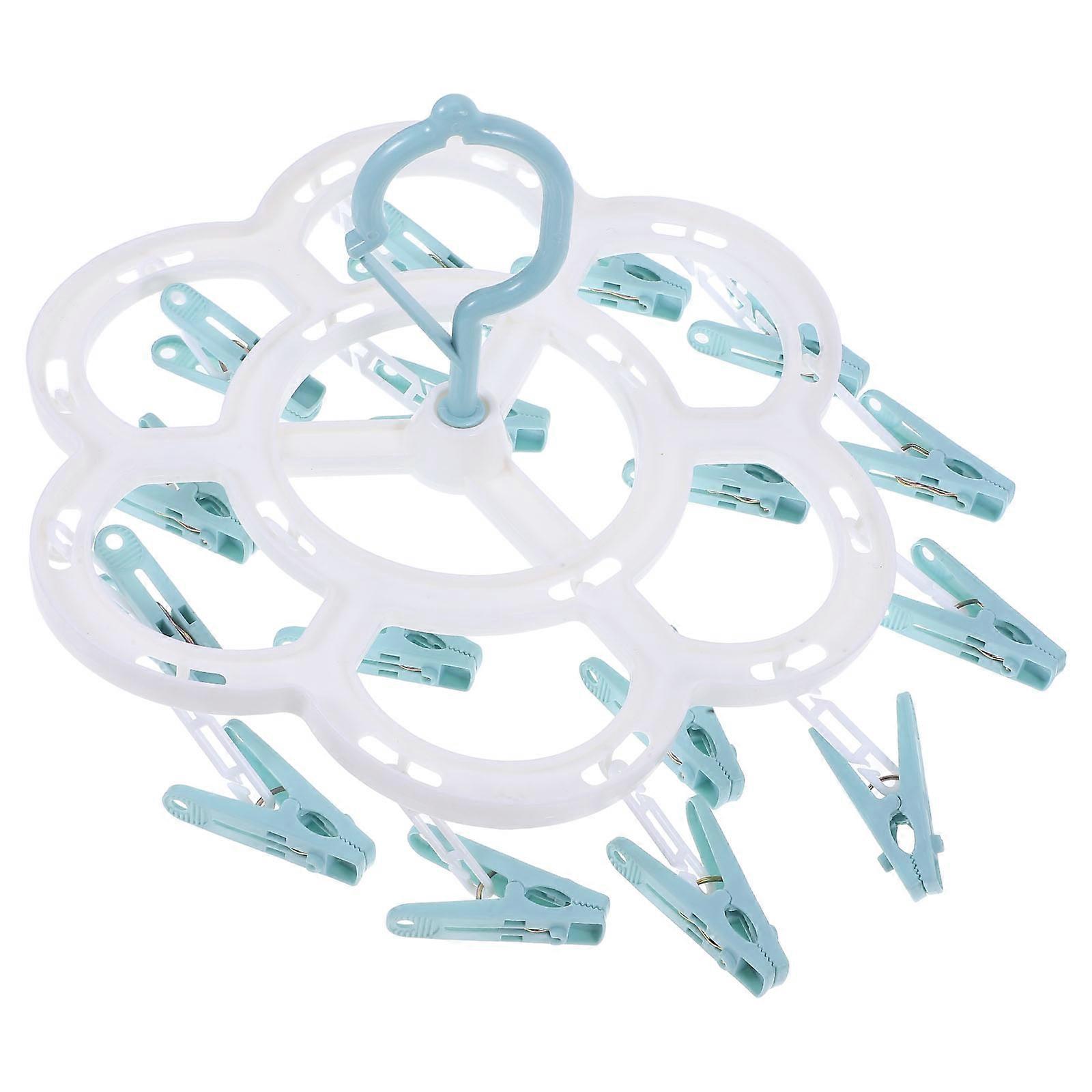 Portable Drying Rack for Hanging Household Clothes Rack 1Pcs Blue