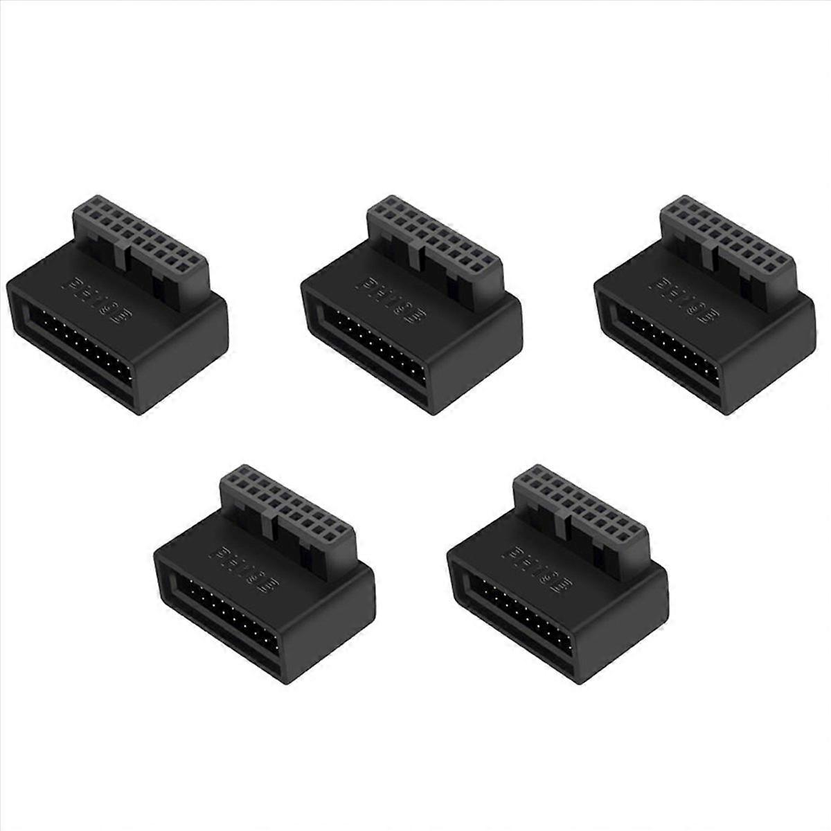 5X PH19B USB 3.0 Internal Header USB3.0 19/20P Socket 90 Degree Adapter Converter for Computer Mothe