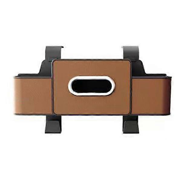 Car Cup Holder Organizer with Hook for 3 6 CX5 CX30 CX3 CX9, Back Seat Drink and Tissue Storage, Brown