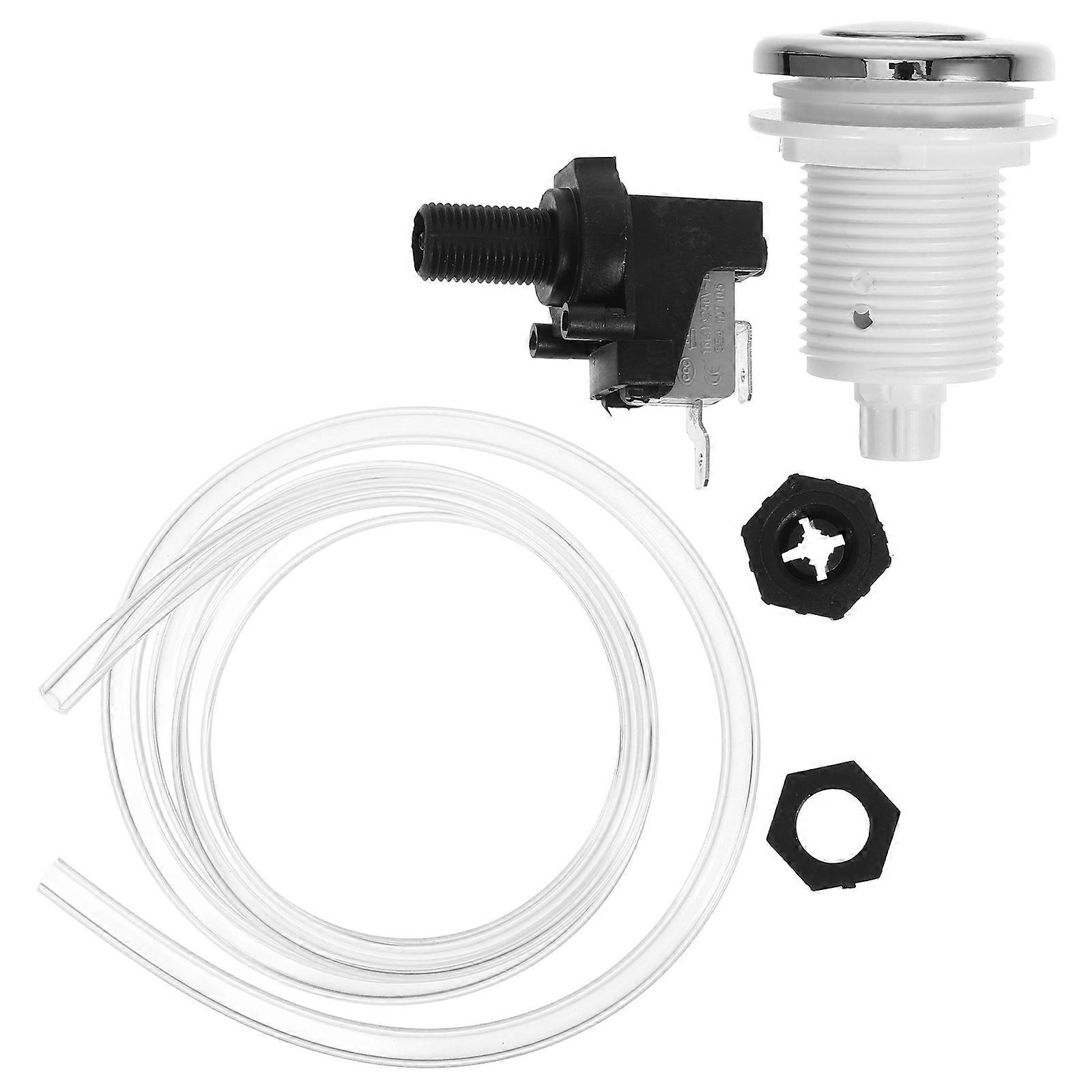 Garbage Disposal Air Pressure Switch with Silver ABS Button for Easy Control and Safe Operation 1