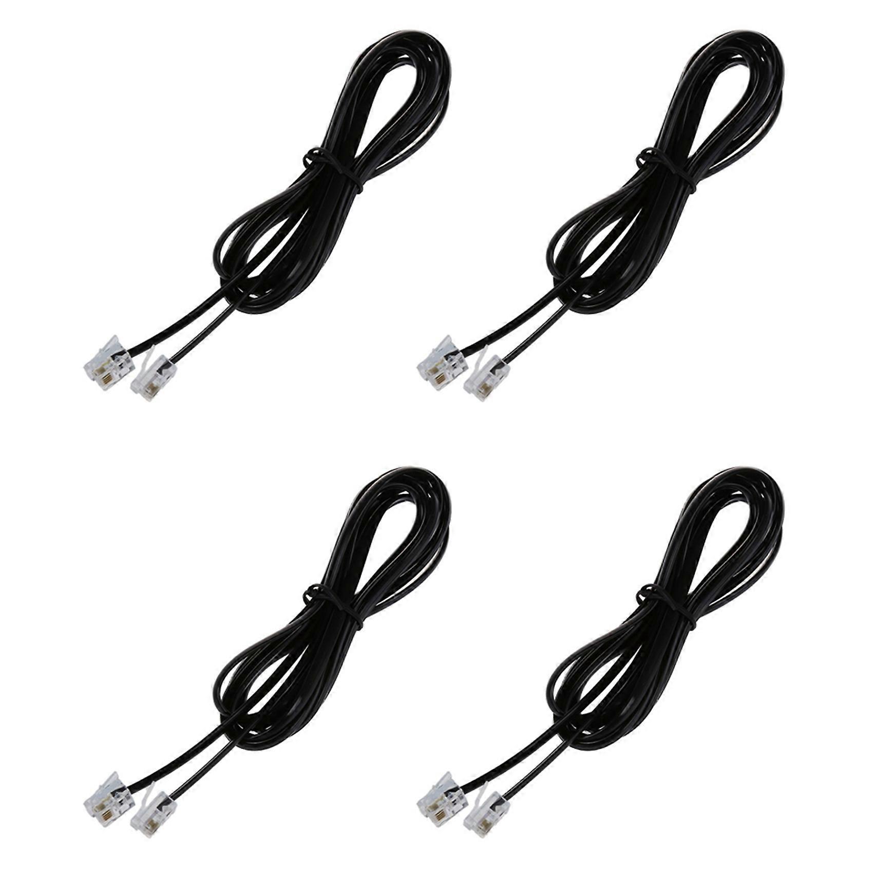 4X RJ11 6P4C Telephone Cable Cord ADSL Modem 2 Meters