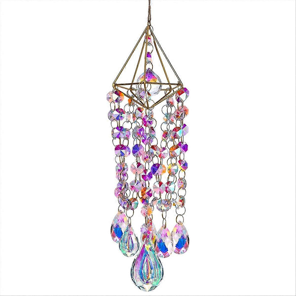 Crystal Suncatchers Hanging Wind Chime Style Garden 