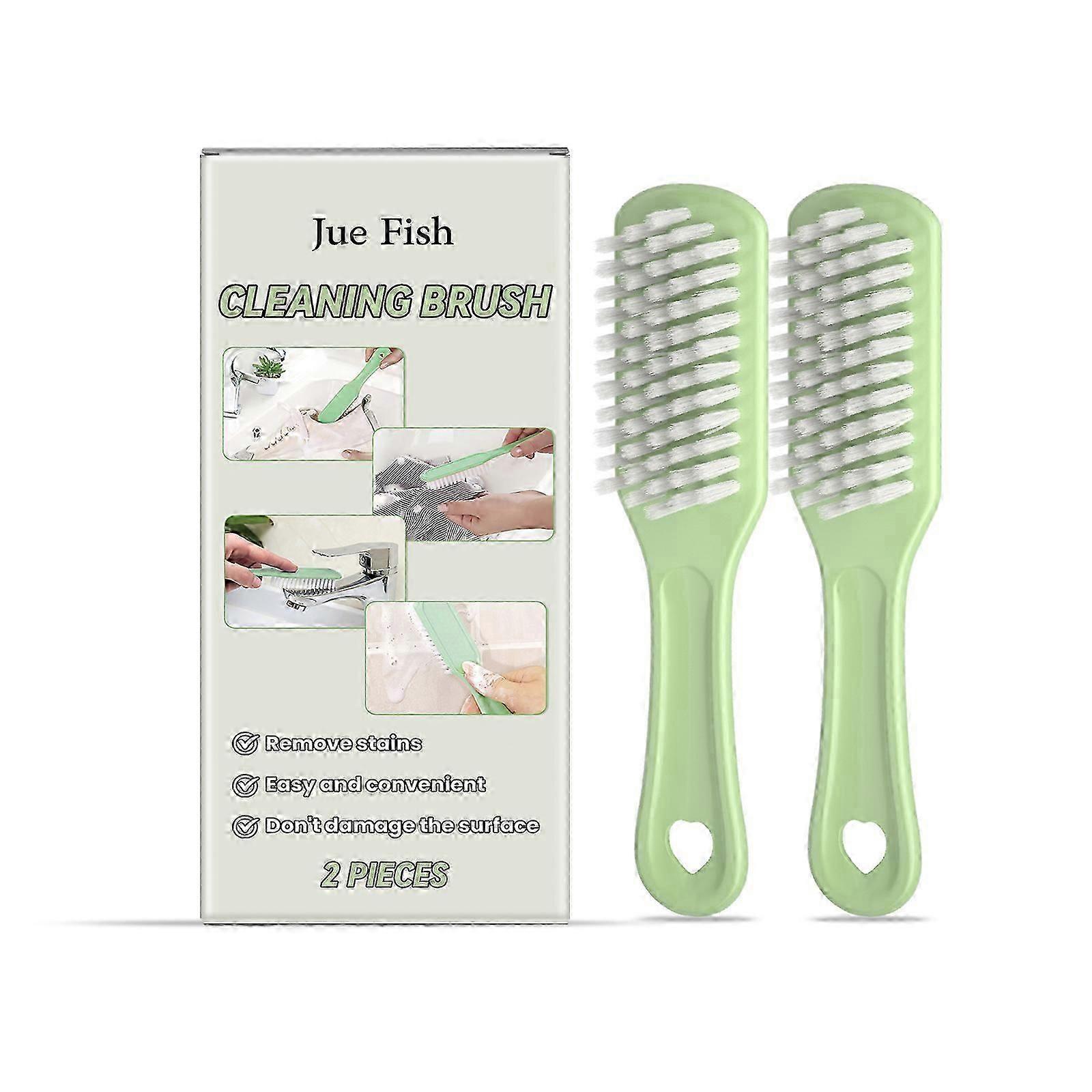 Multi-Purpose Cleaning Brush Set - Soft Plastic Scrubbing Brushes for Shoes, Sinks, Walls & Grease Removal - Durable, Ergonomic Design, 2-Pack for Hom