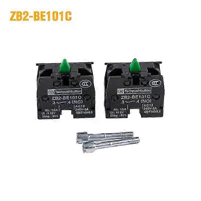 2pcs XB2 Push Button Switch ZB2-BE102C(NC) Contact Block ZB2-BE101C (NO)