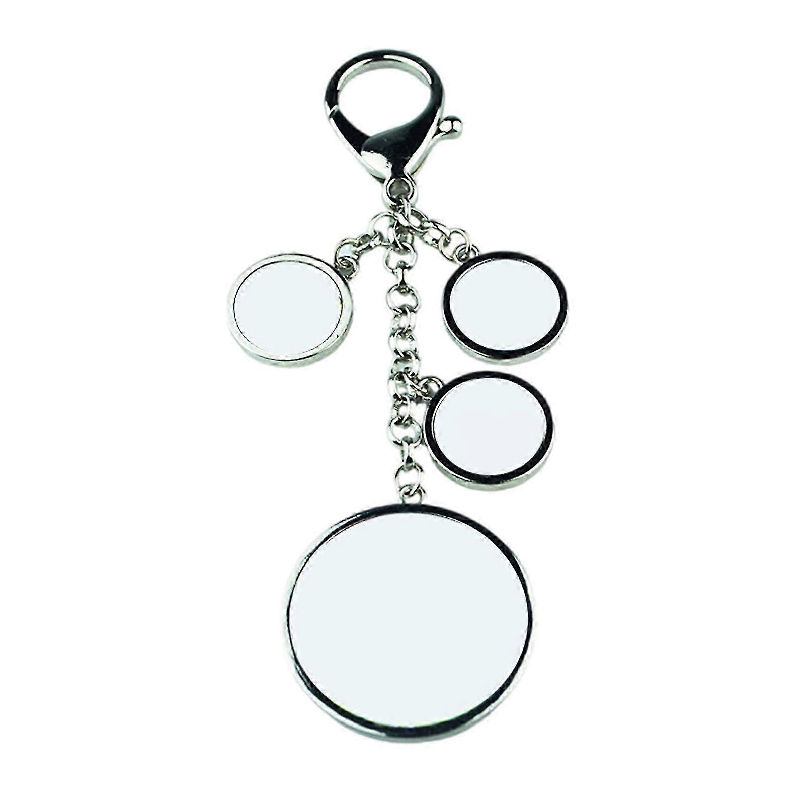 Metal Double Sided Printing Keyring Sublimation Blank Keychain with Key Ring Customizable Present for Christmas Day
