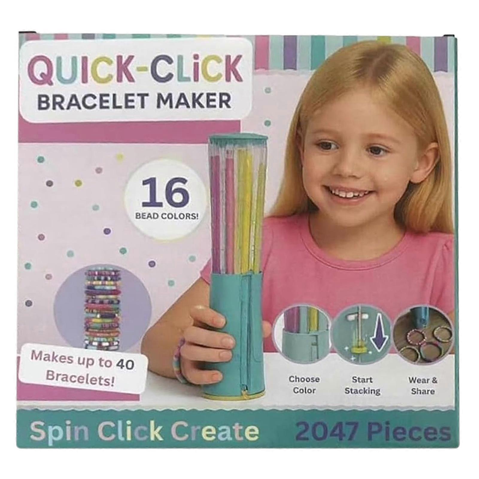 Make-It-Real Swift Clicks Bracelet Maker Quick-Click Bracelet Maker Kit for Girls 8-12 Cool Bracelet Maker Machine